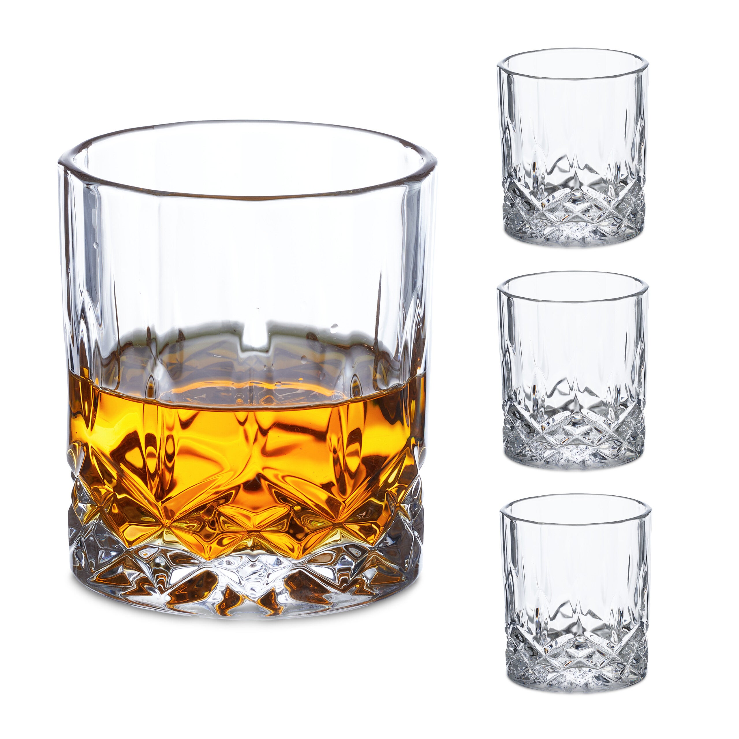 Bicchieri Whisky Montagna Set 4 Bicchieri Da Whisky Con Stampa Montagna - Bicchieri In Vetro 170ml Per Cocktail, Design Unico Per Regalo Bicchieri Vetro Decorativi - 2