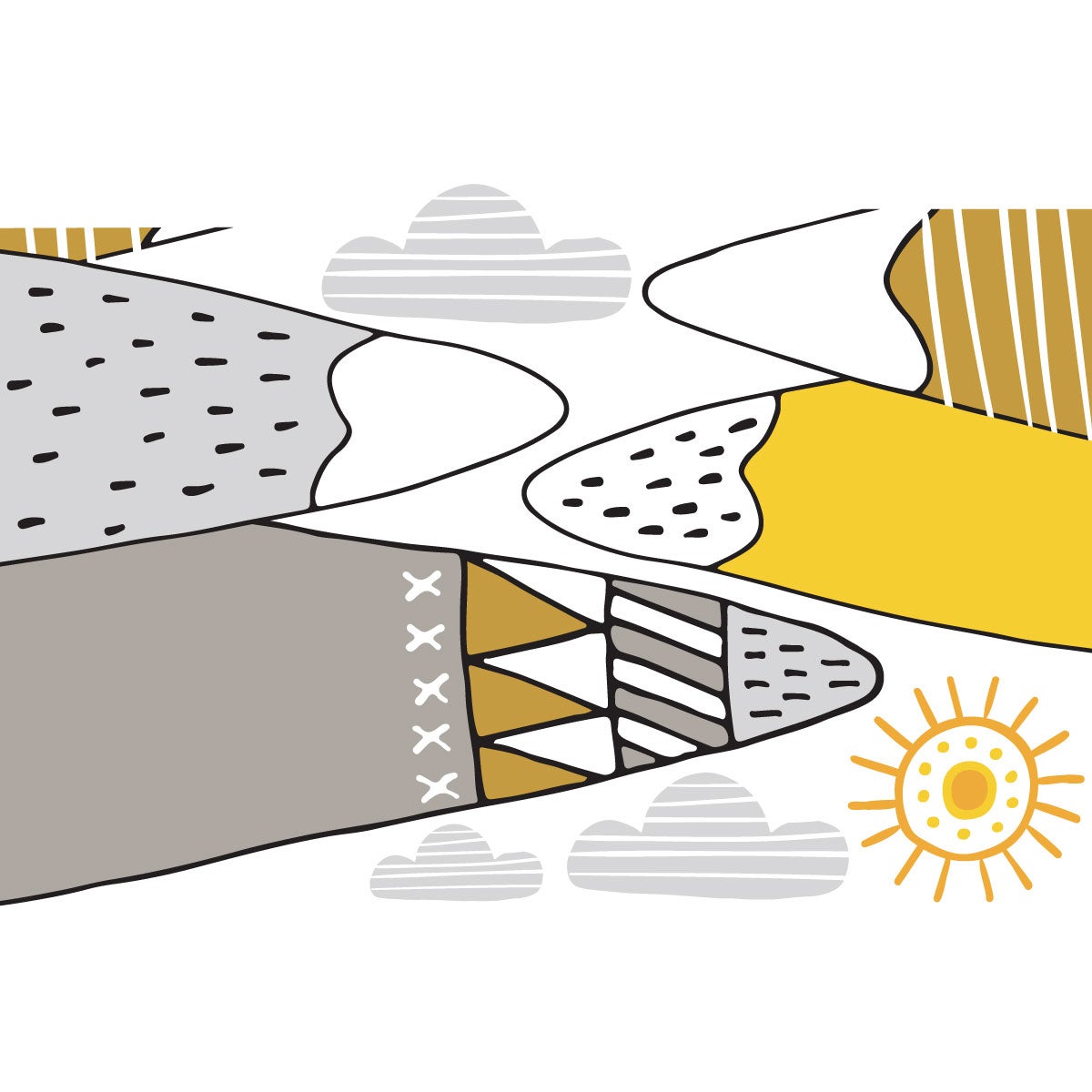 Adesivo bambino di montagna scandinavoatika - Sticker adesivo - adesivi murali - 90x135cm - 4