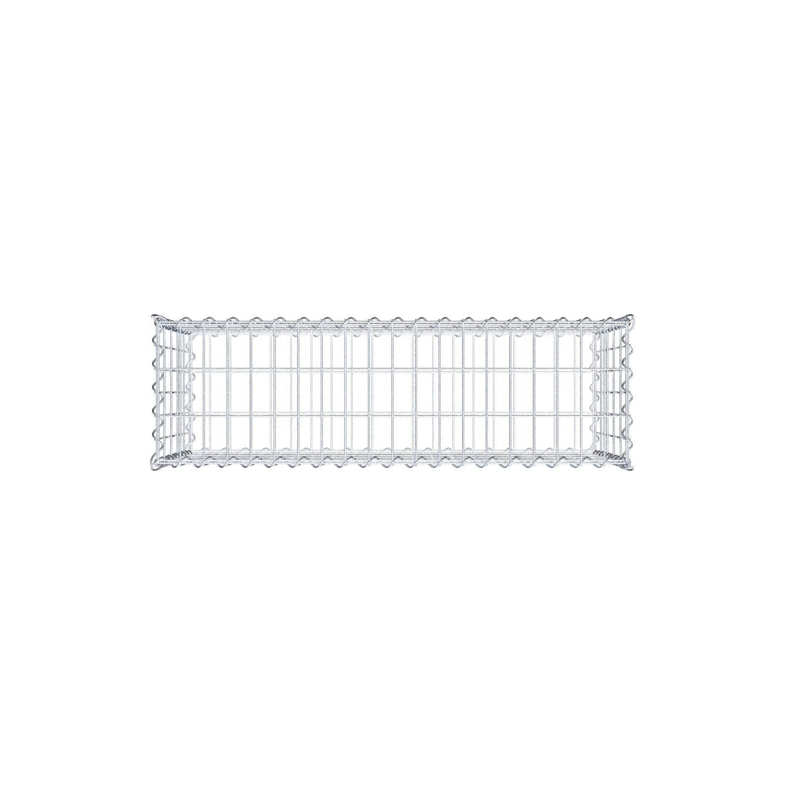 Gavión de acero galvanizado 100x50x30cm (LxAxP), malla 5 x 10cm, Espiral, jaula metálica para muro o jardín - 4