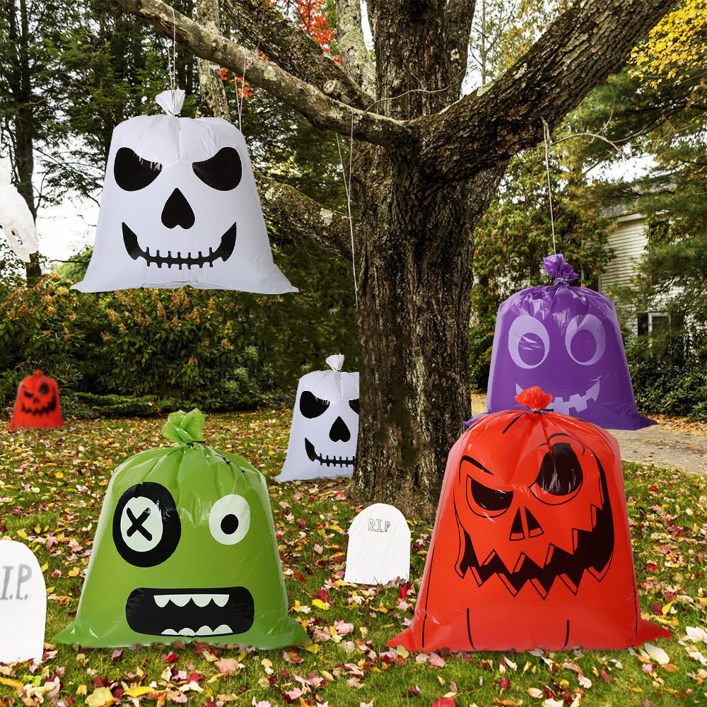 Conjunto de 4 sacos de lixo com tema de Halloween para o outono, 61 x ...