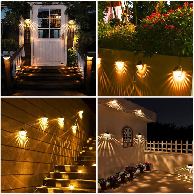 Lampada Solare Da Esterno Con Sensore Movimento - IP65 - 3 Modalità Luce - Faretto Vintage - Foto 3