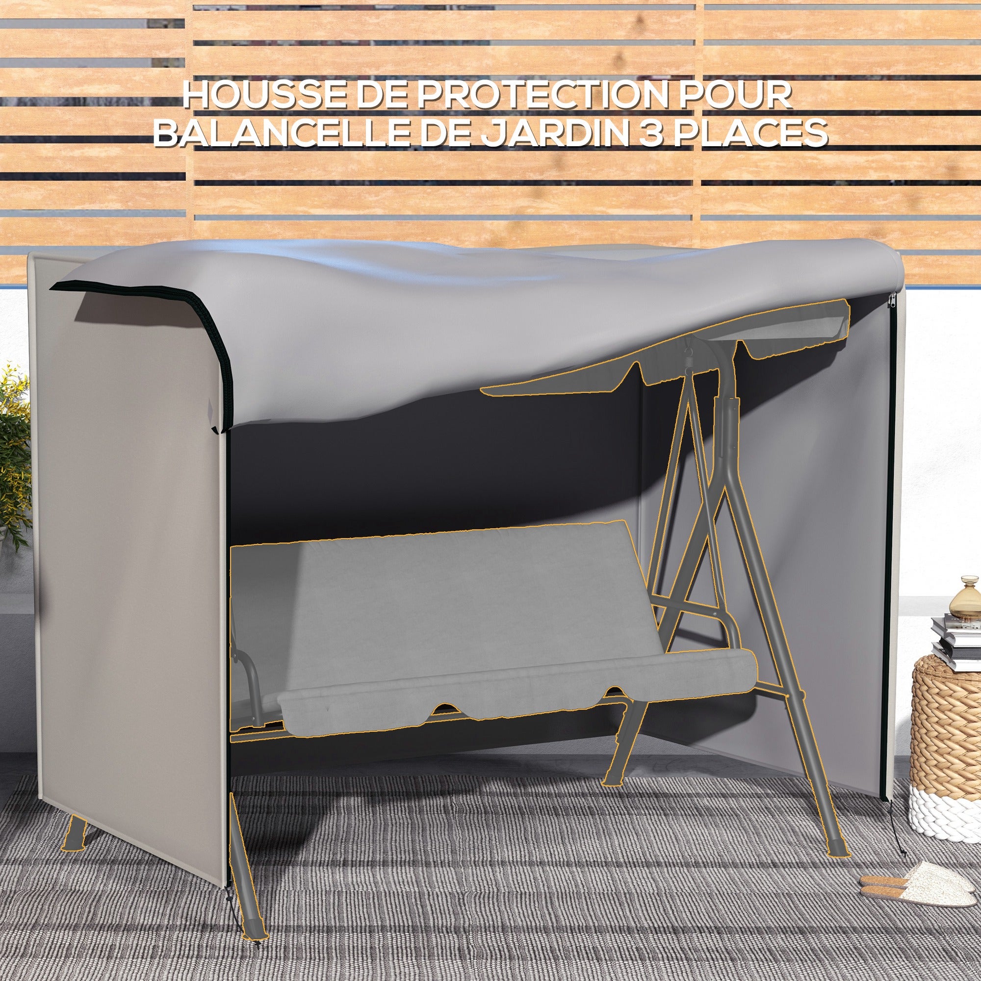 Housse de protection étanche balancelle de jardin polyester PVC - 5