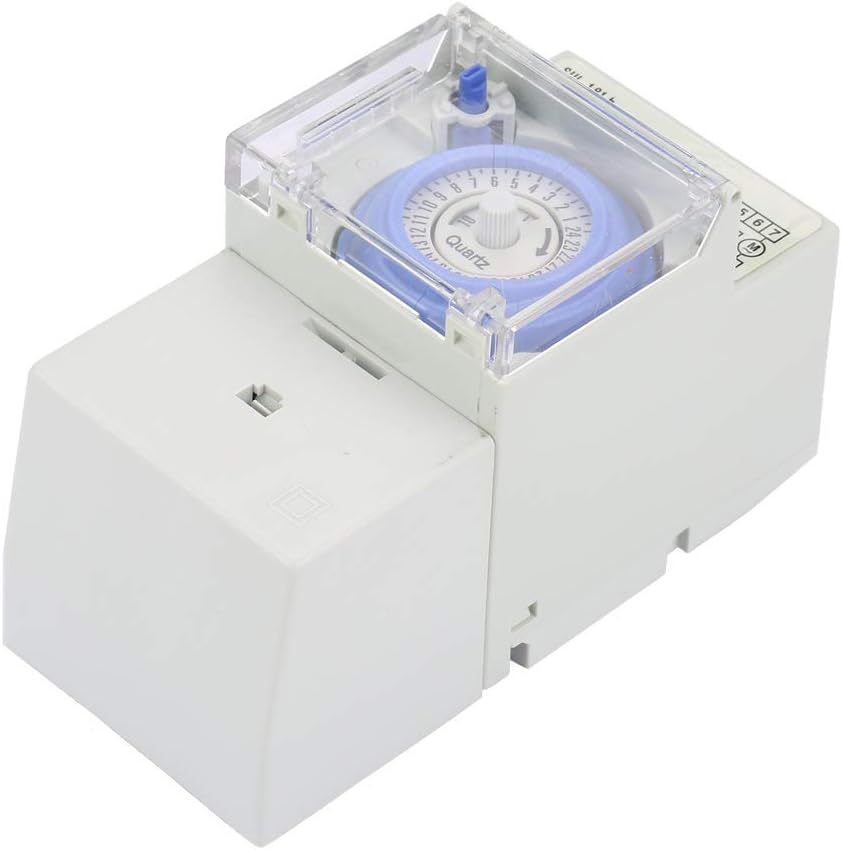Minuterie Mécanique Étanche, Horloge Programmable 24h Programmateur pour Chauffe Eau Électrique, AC230V - 2