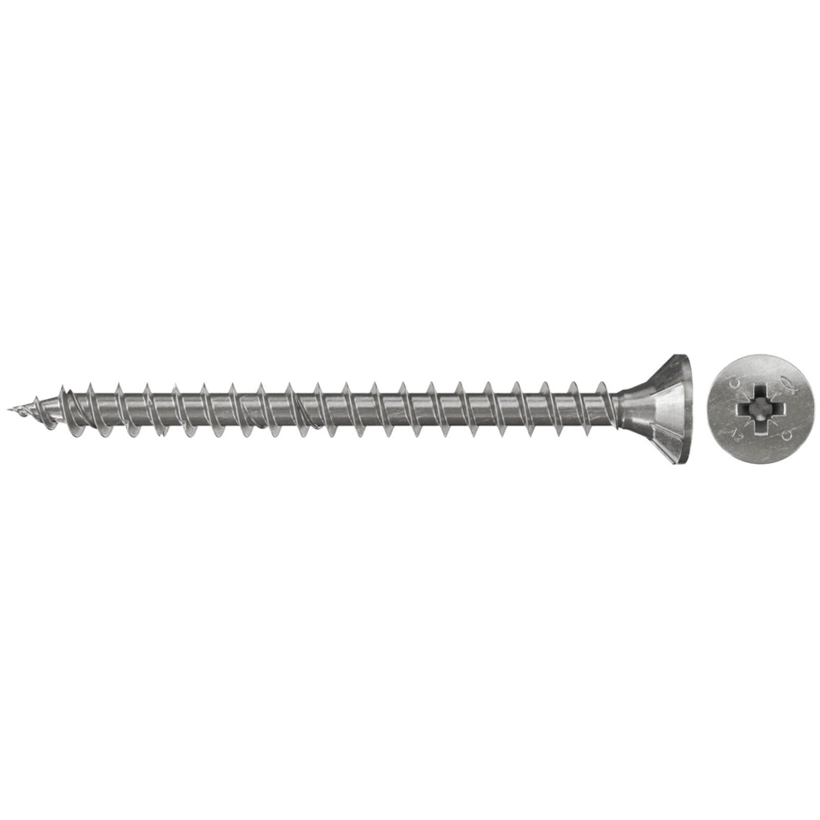 Fischer 200x Power-Fast 5 x 35 łeb stożkowy stal nierdzewna A2 pełny gwint gniazdo PZ - 657213