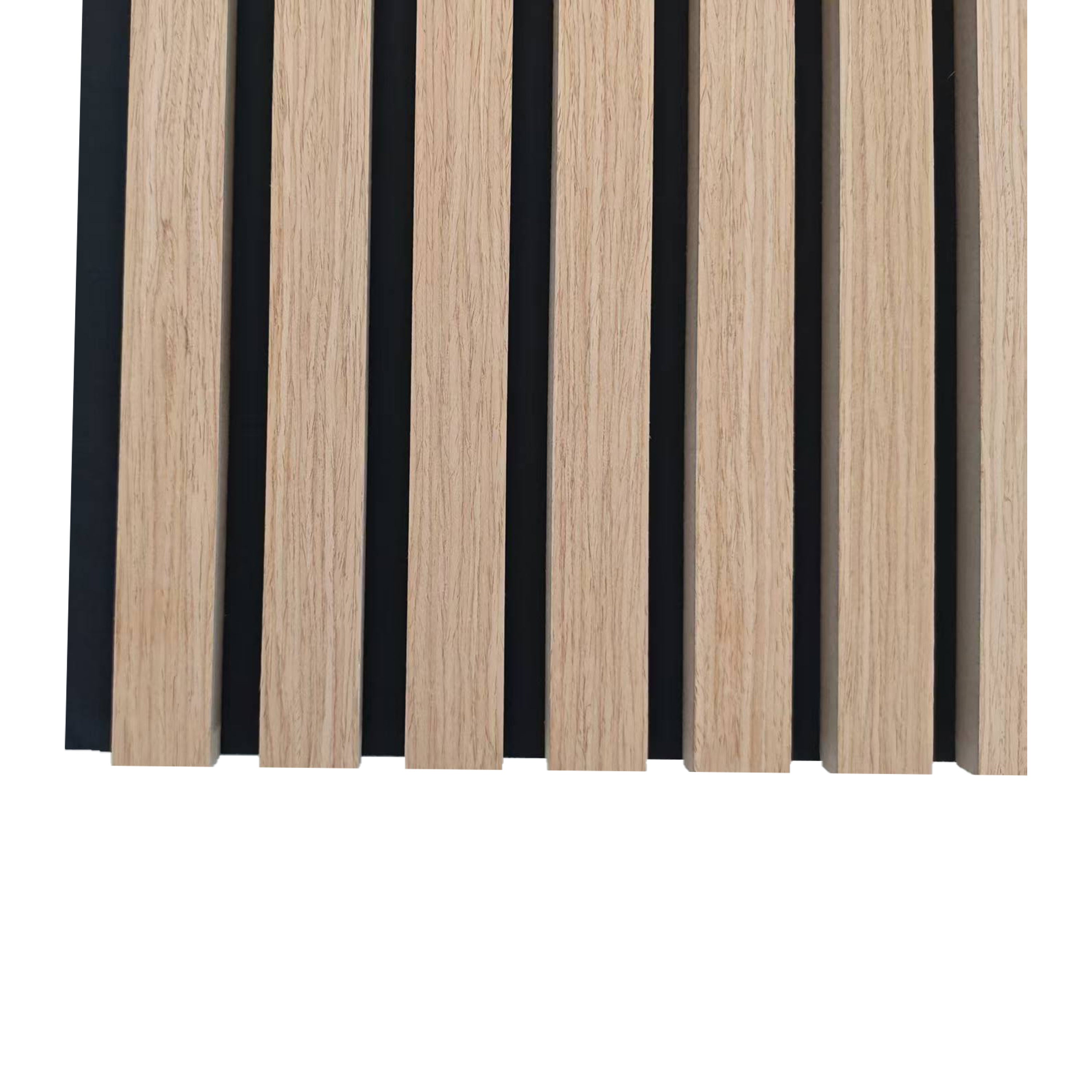 Lot de 3 panneaux muraux acoustiques décoratifs en bois MDF 240 x 60 cm, finition chêne foncé, excellente isolation acoustique, installation simple - 8