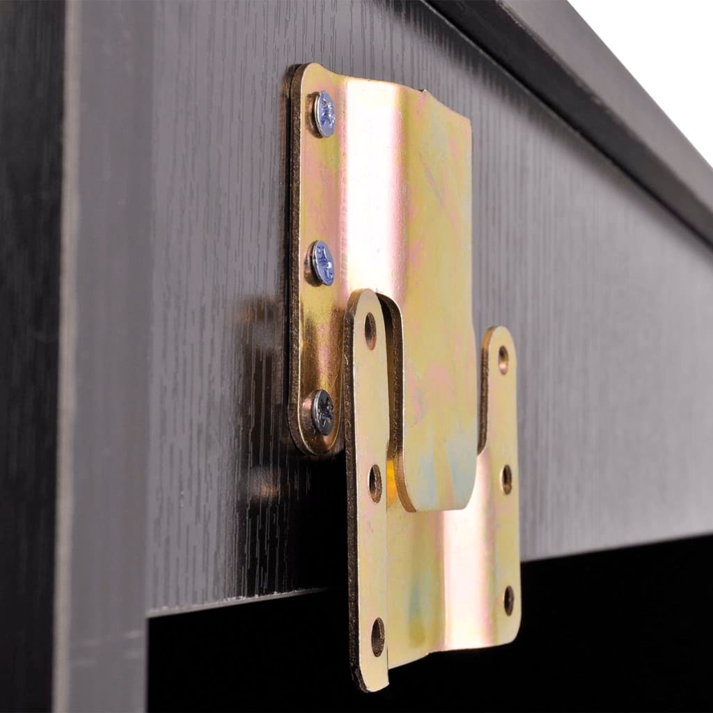 8 pièces de mobilier de salle de bain et lavabo Noir - 5