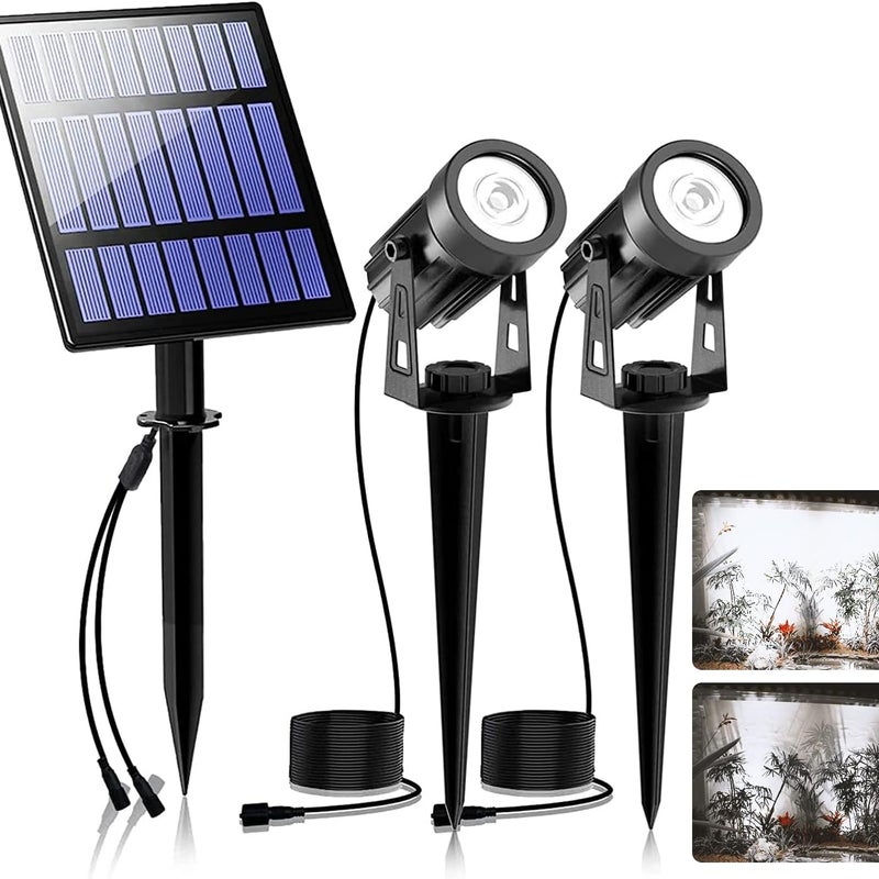 Solarna lampa zabezpieczająca do ogrodu, wodoodporna IP65, automatyczny przełącznik, idealna na patio i do ogrodu, chłodna biel