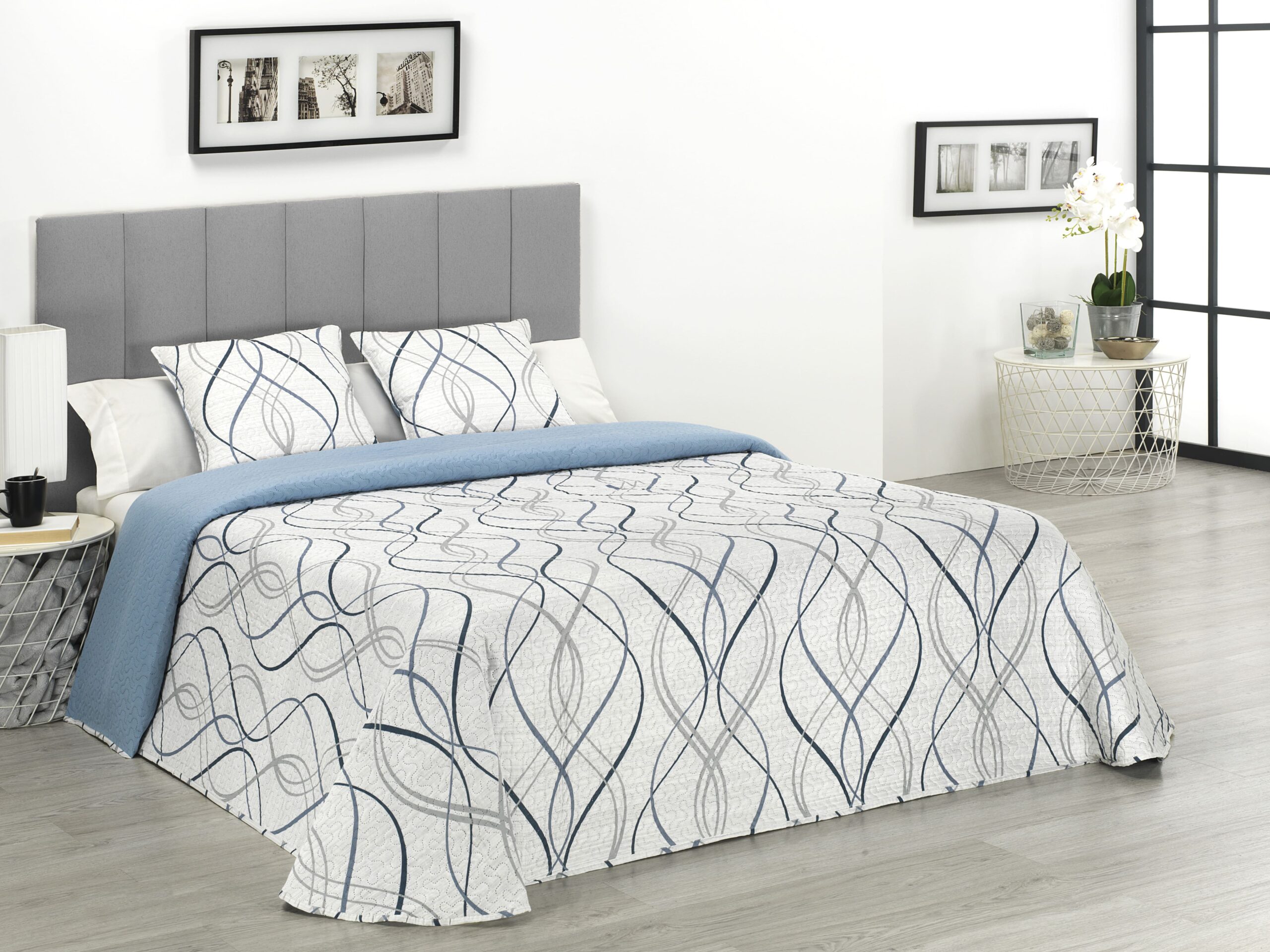 Colcha bouti estampada + fundas cojines sortelha cama de 150cm 250x260cm donegal collections