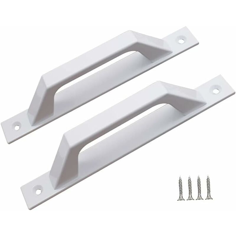 Zestaw wierteł do wiercenia otworów w klamkach aluminiowych i plastikowych do szklanych drzwi kuchennych (biały)
