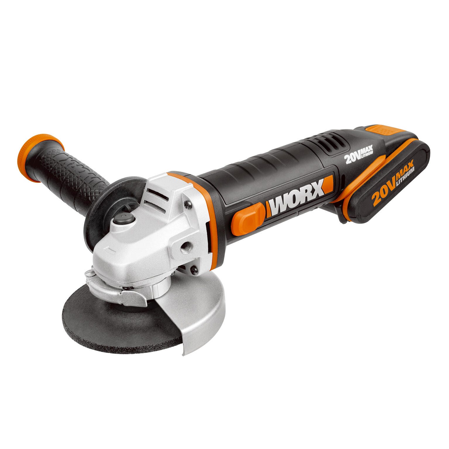Szlifierka kątowa 20V WORX - WX800 (2 akumulatory 2Ah i ładowarka)