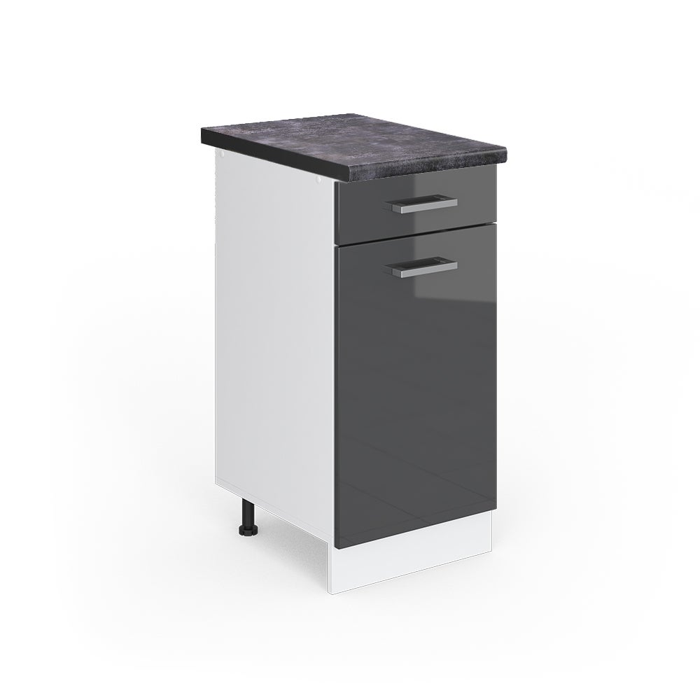 Vicco Szafka dolna do kuchni R-Line, Antracyt wysoki połysk, 40 cm , BP Antracyt