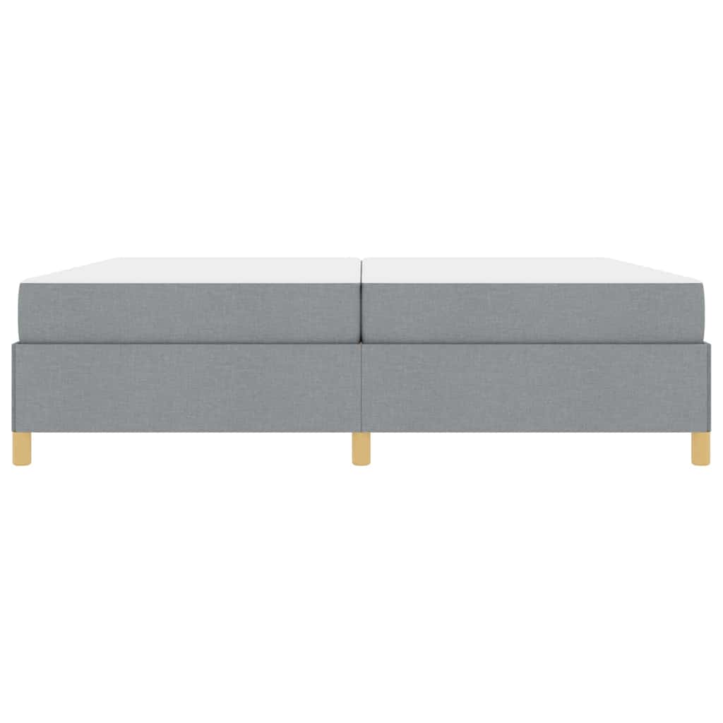Cadre de lit gris clair, tissu, pour la chambre, 200 × 200 cm - 7