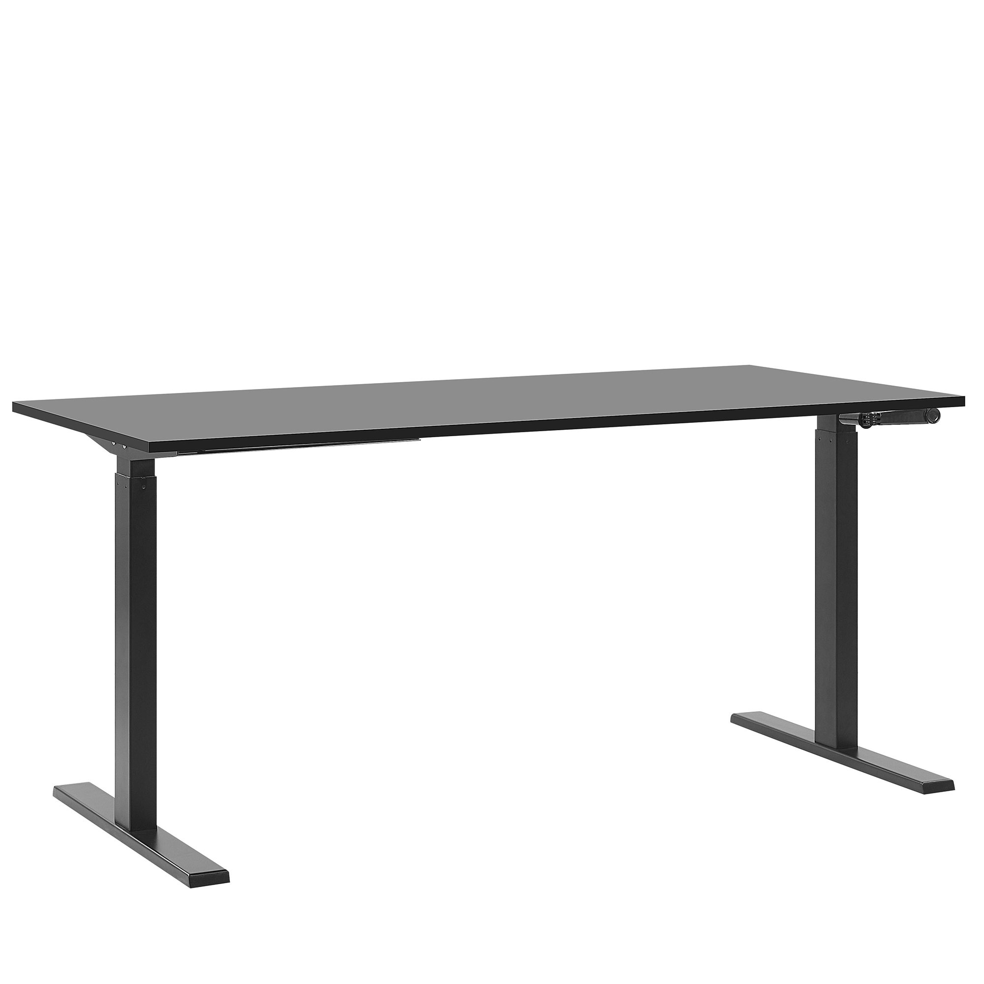 Bureau Réglable En Hauteur 110x60 Cm - Ajustement Manuel 72-115 Cm - Blanc - Plan De Travail Résistant - 10
