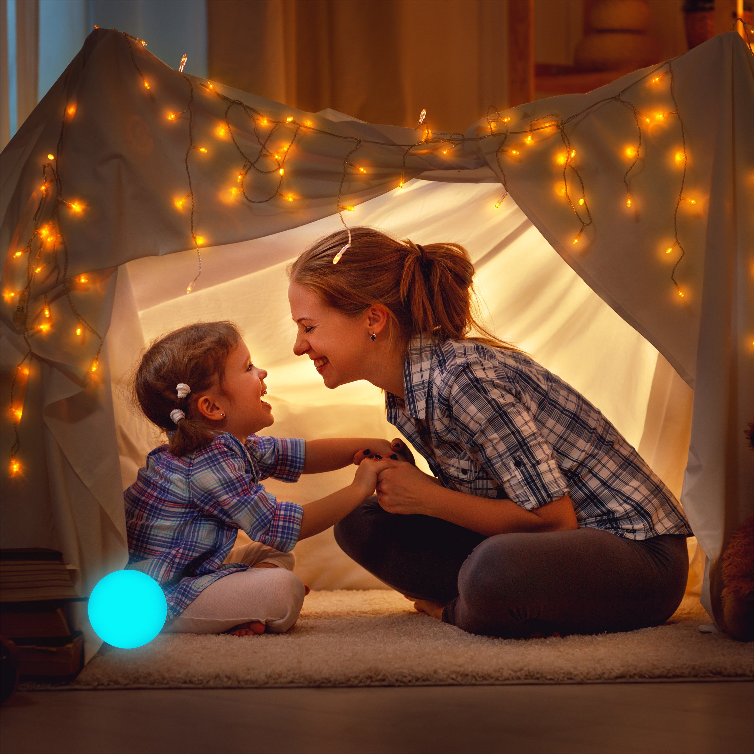 Lampions boules LED, lot de 9, changement de couleurs, éclairage d’ambiance, globes, déco, D : 7,5 cm, blanc - 2