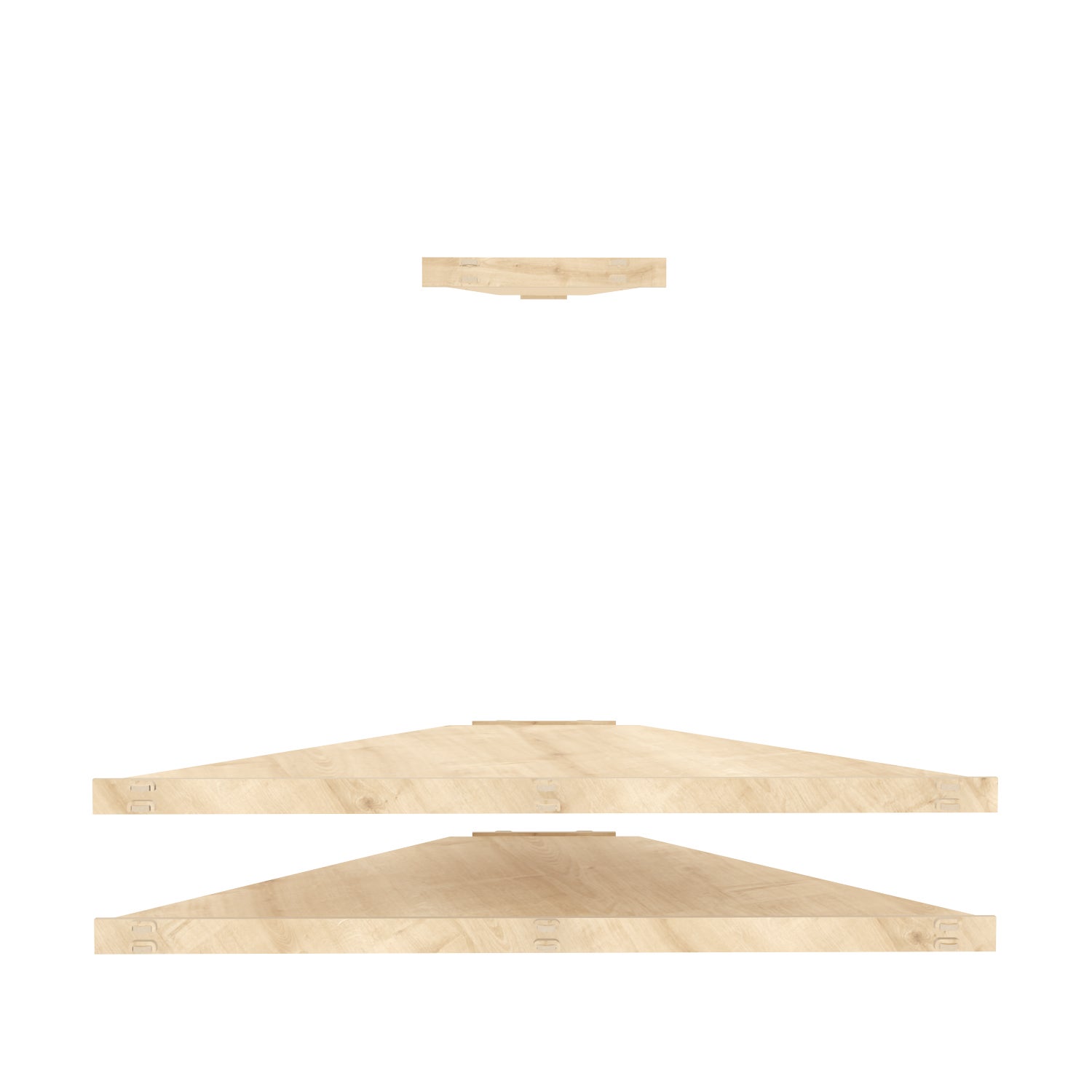 Meuble tv d`angle mural mensi en mdf - fait à main - 3 pièces - 5