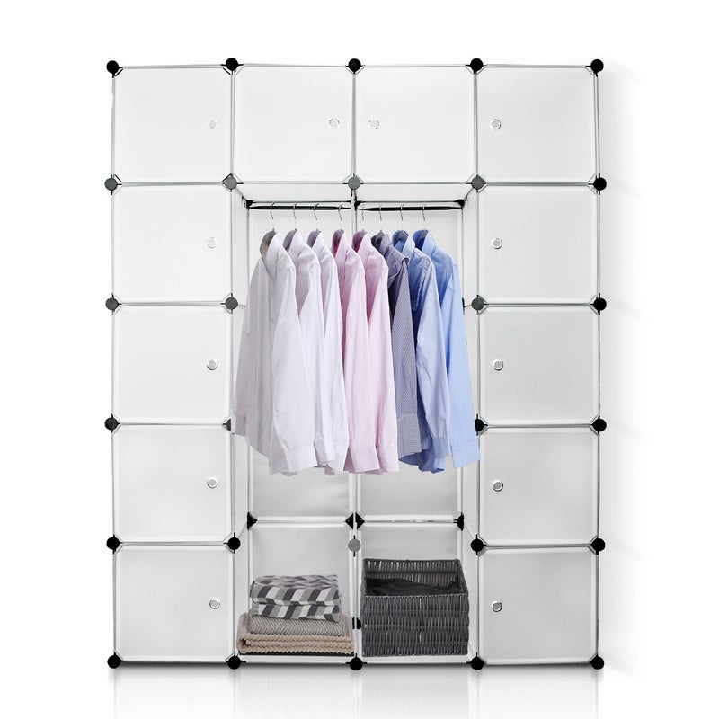 Étagère Cube DIY En Grille Métallique Noire - 8 Compartiments - Pour Rangement Vêtements, Chaussures, Livres