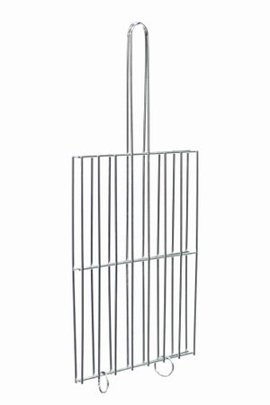 Set Di 4 Arrosti Per Pesce Con Manico In Legno – Griglia In Acciaio Inox Per Barbecue, Forma A Pesce – Include Spazzola Per Olio – 60x15 Cm – Ideale Per Grigliate E Forno