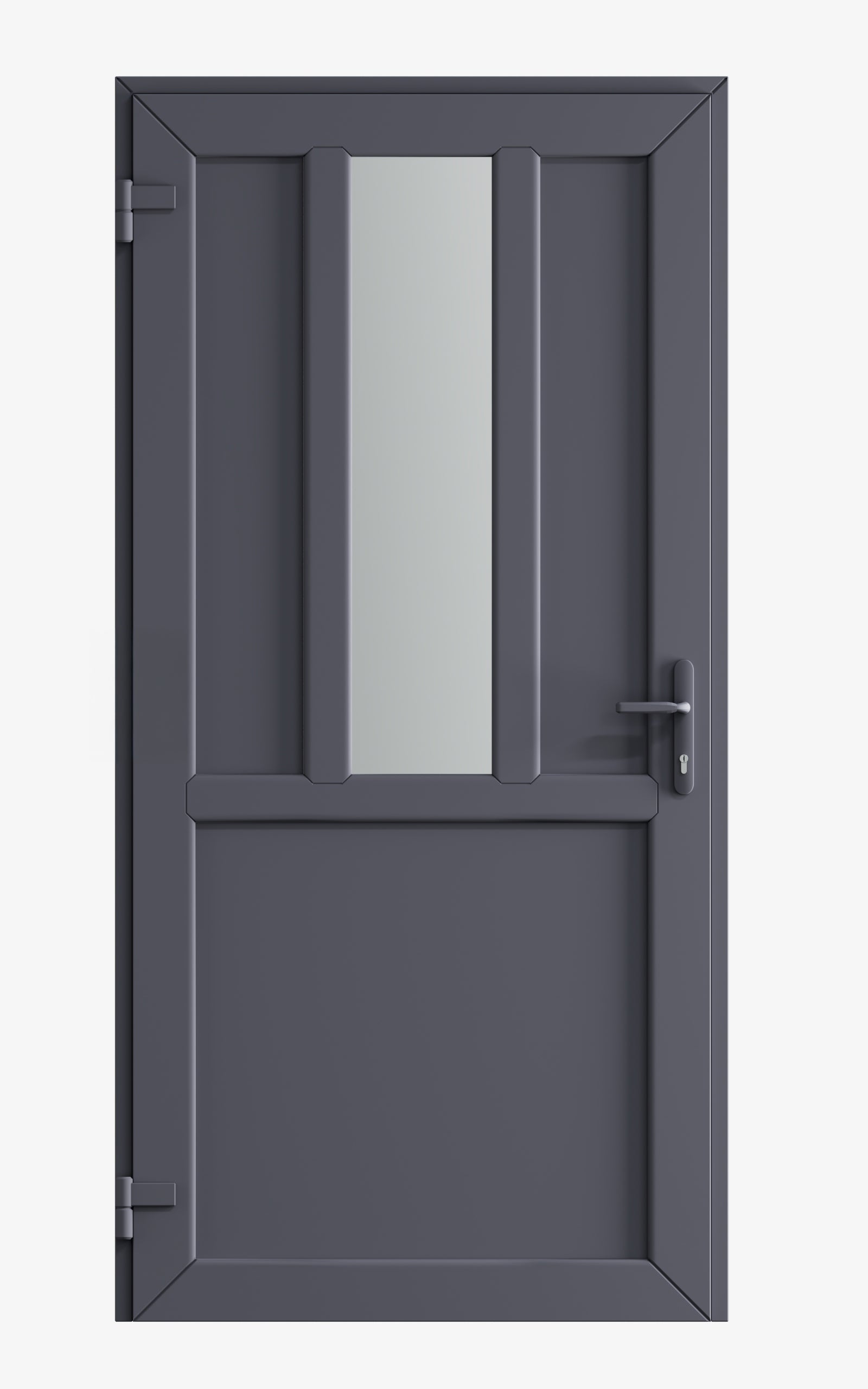 DRZWI TECHNICZNE ZEWNĘTRZNE PVC 100X205 cm SZYBA ANTRACYT LEWE