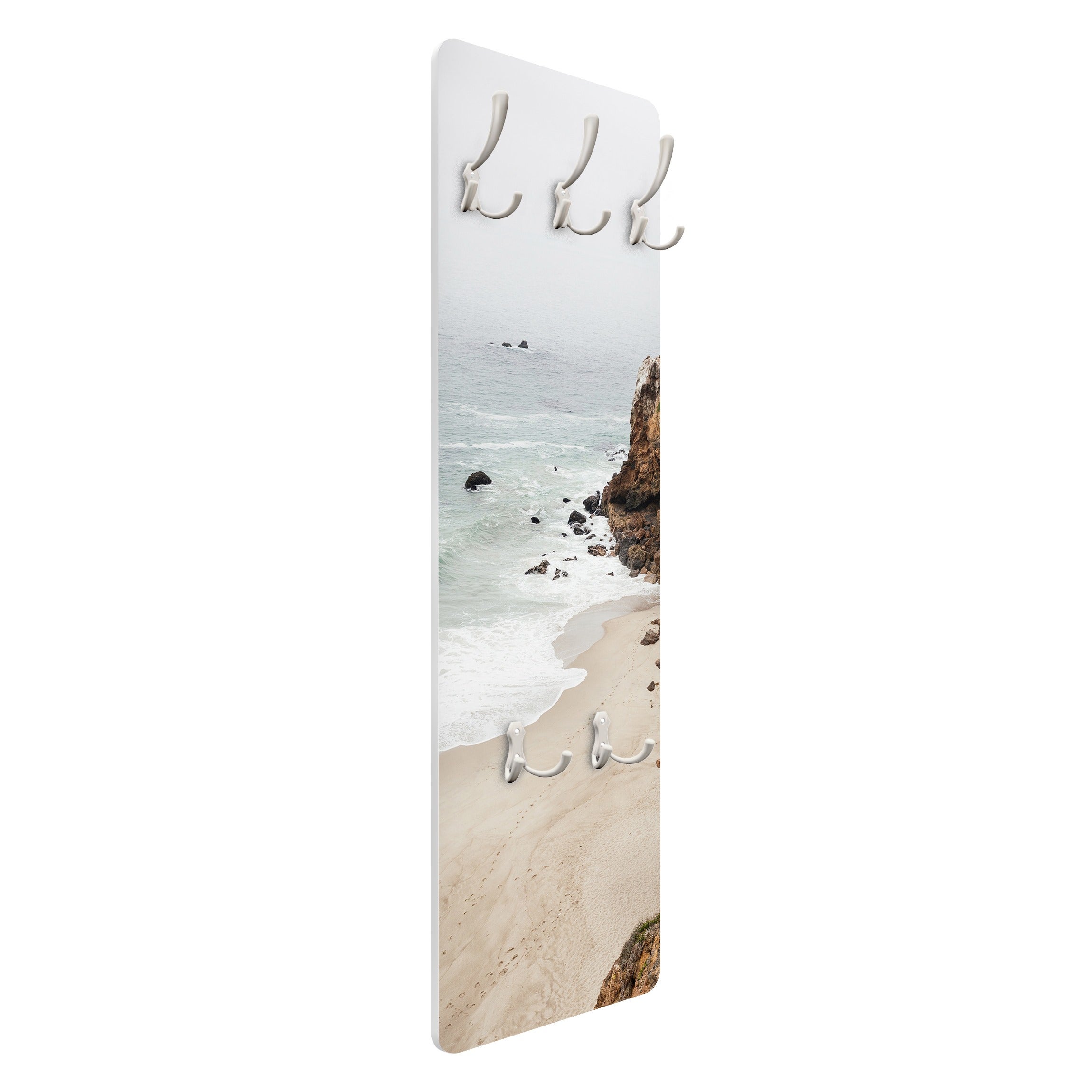Cabide de parede cabideiro para parede madeira bengaleiro parede marrom fotografia 1795 - hall entrada quarto - 105 x 34 cm - 5