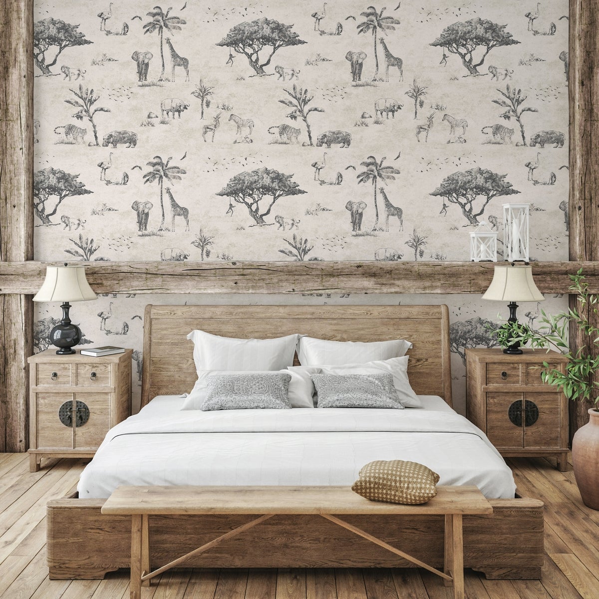 Tovaglioli Da Tavola Giungla Animali 25x25 Cm - 3 Strati Per Feste E Torte, Confezione Da 12