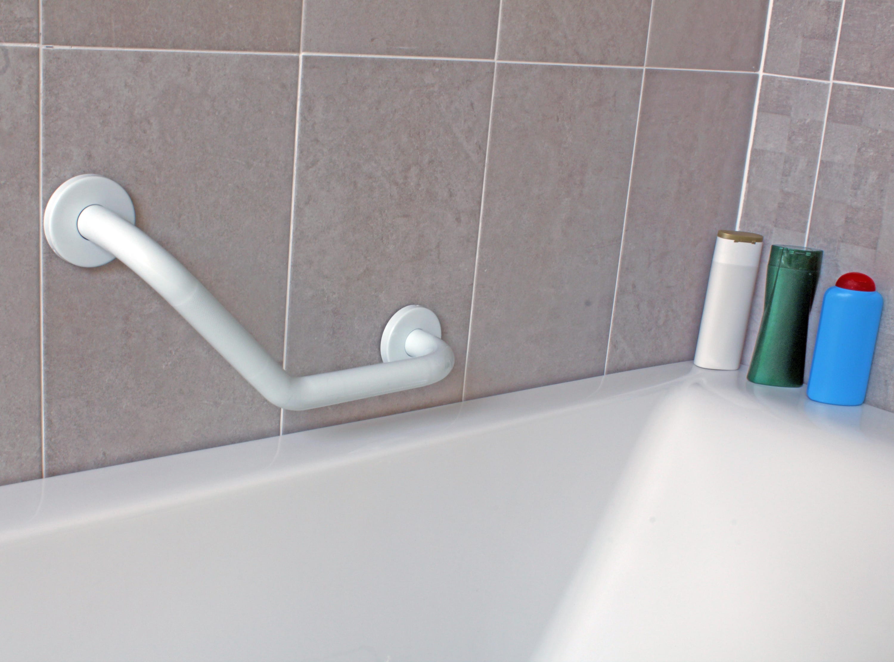 Asidero de baño antideslizante Touch Blanco 40 cm - 4