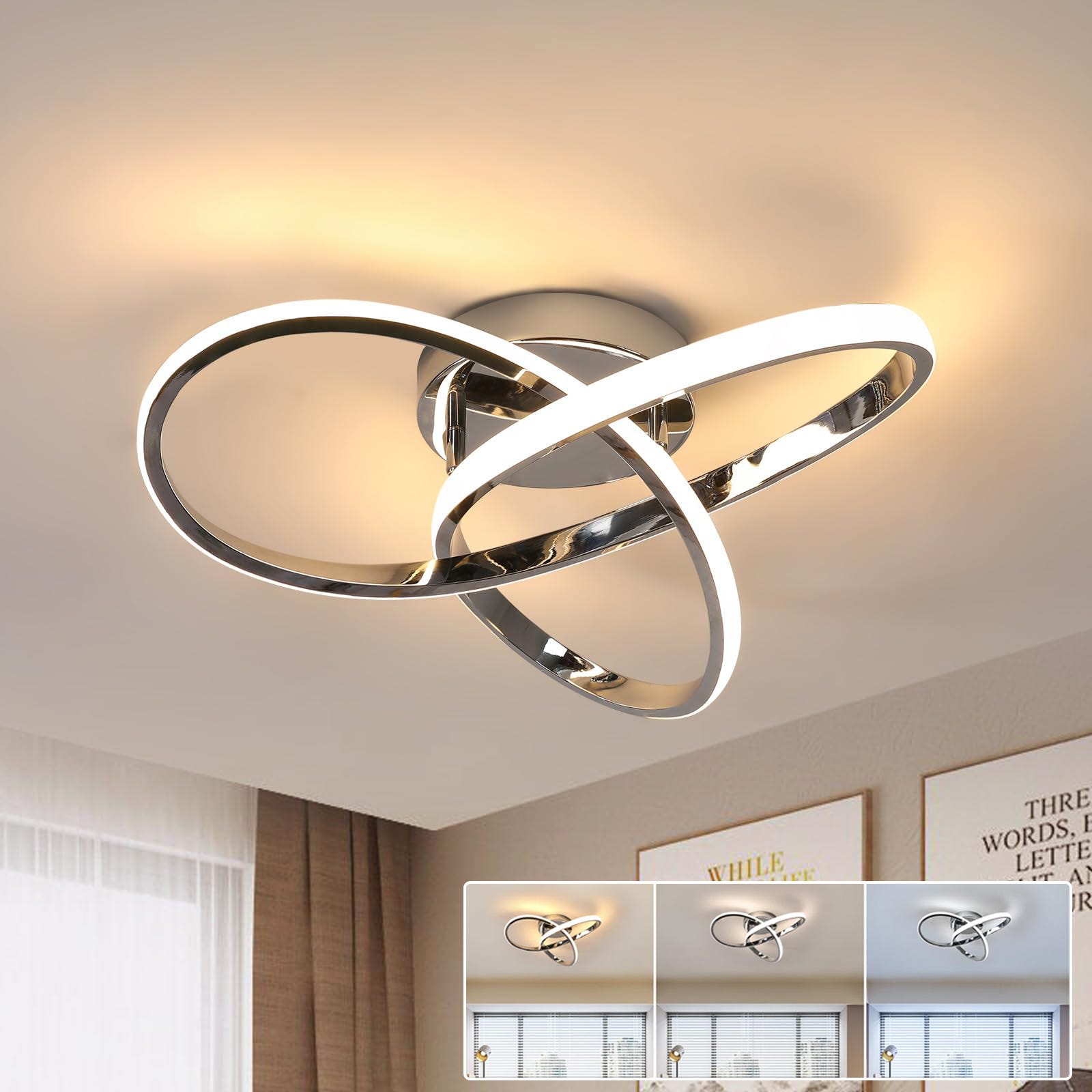 Plafonnier LED, Lustre LED basse consommation, Plafonnier moderne ...