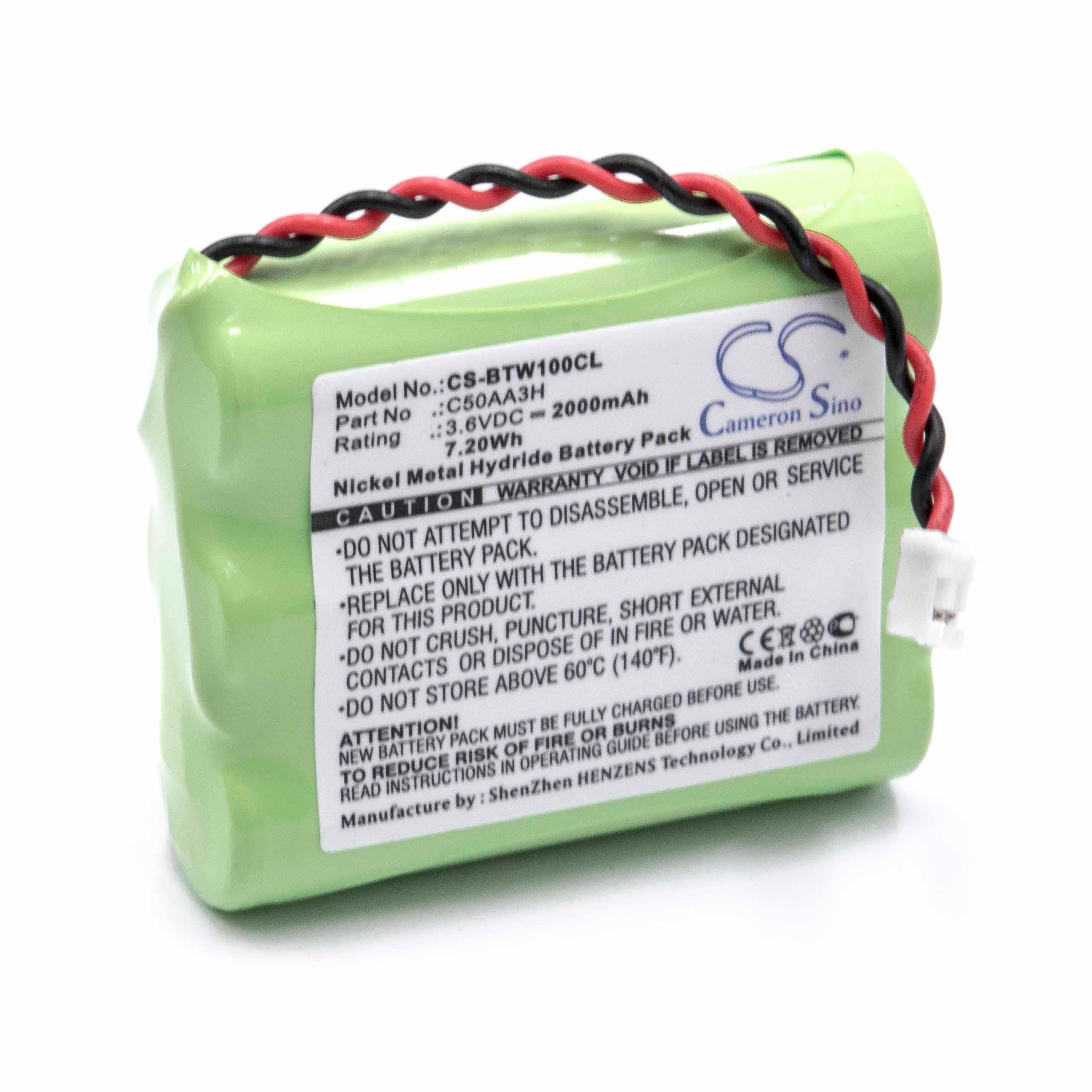 Batterie NiMH 1500mAh Vhbw Pour Simulateur Musculaire Compex Performance, Runner, SP 2.0