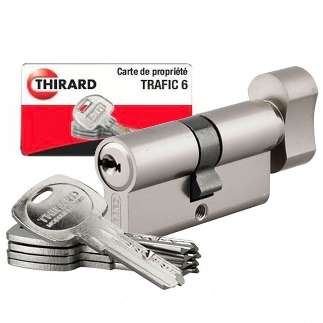 Lot de 3 cylindres s entrouvrant Trafic 6 pour serrure de porte haute sécurité 12 clés identiques Taille - lot de 3 - 30x30mm Bouton