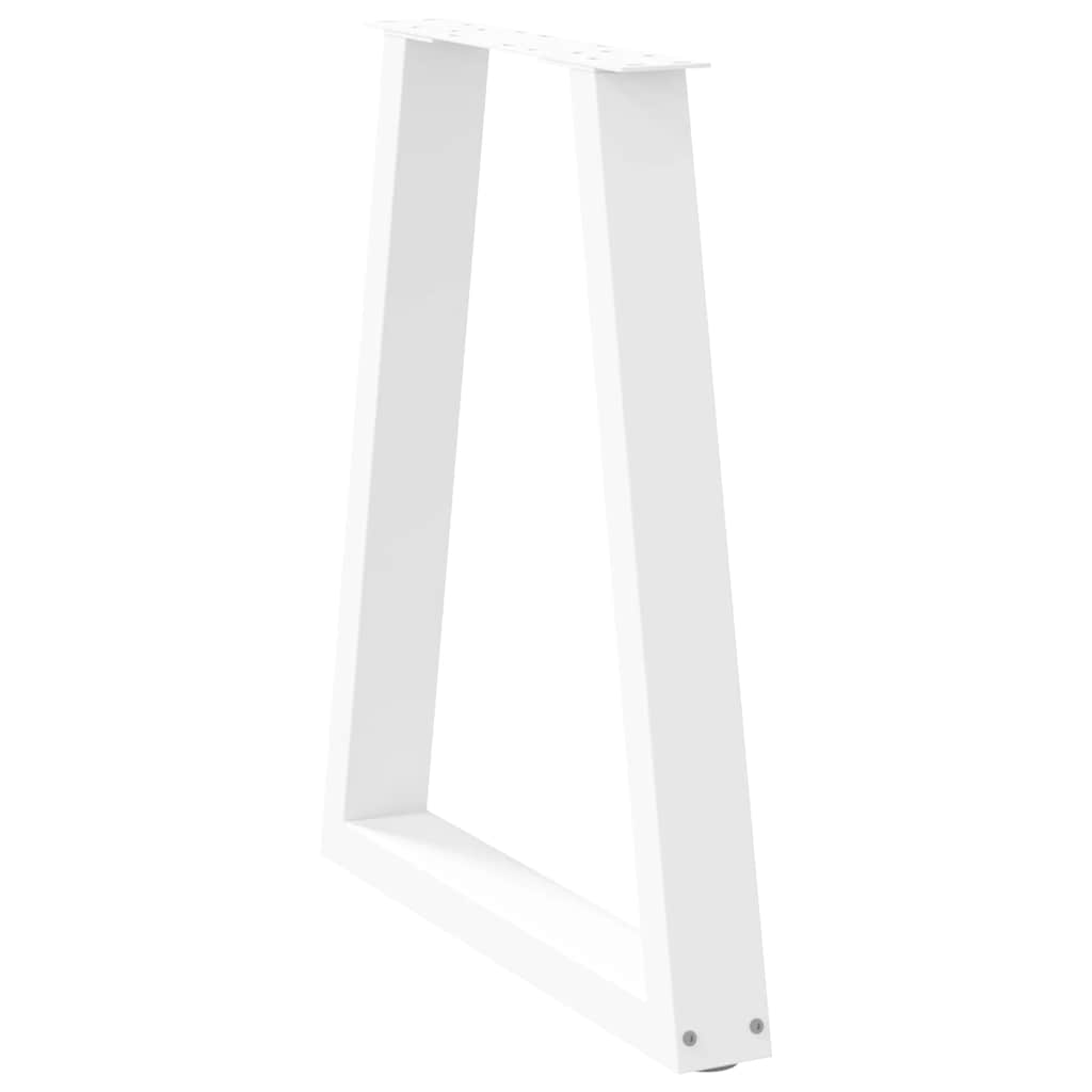 Pernas de mesa de centro em forma de V 2 unidades de aço branco - COMFORTXL - 4