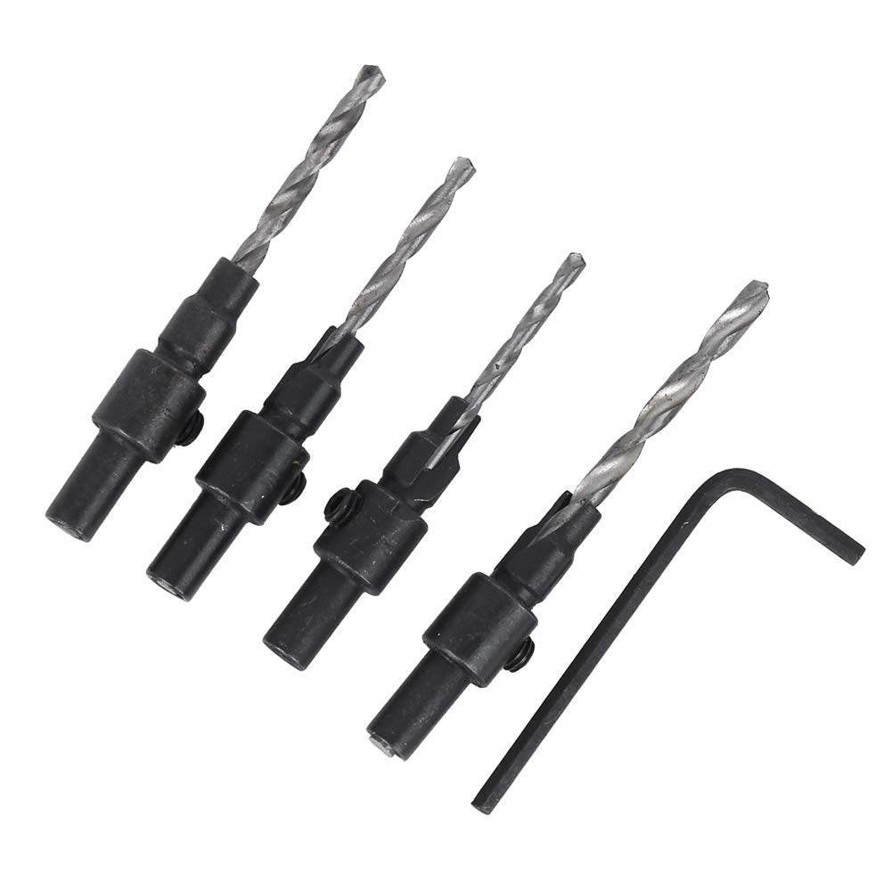 Lot De 5 Forets Coniques Avec Butée De Profondeur Réglable, Tige De 8 Mm 90 Foret Conique 28 Mm 3 Mm 32 Mm 35 Mm 4 Mm 89075417