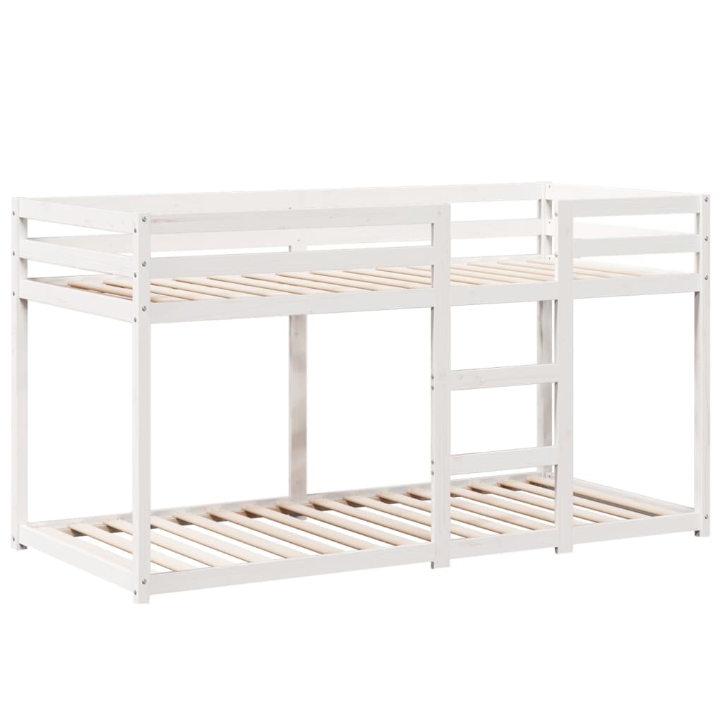 Lit superposé avec toit blanc 90x190 cm bois massif de pin - 7