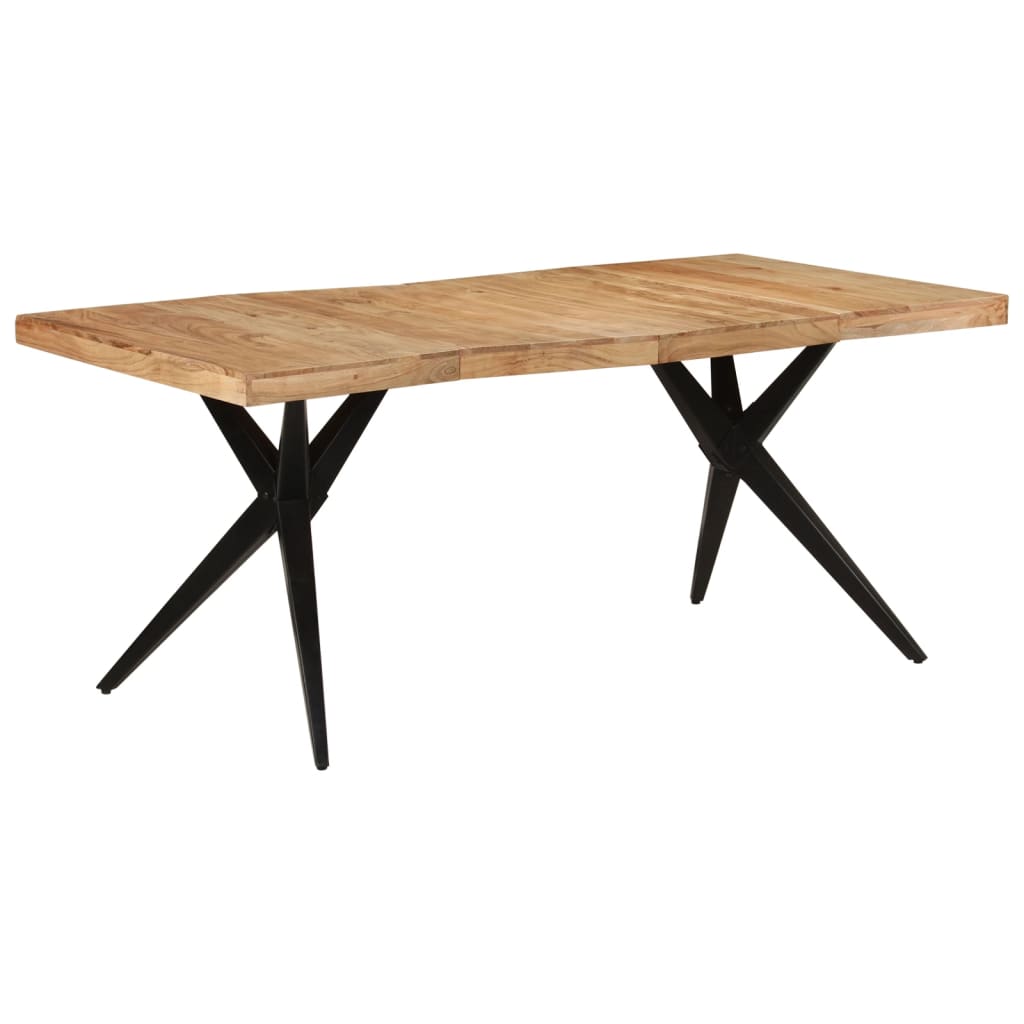Maison Exclusive - Table à dîner noir 180x90x77 cm bois d'acacia solide ...