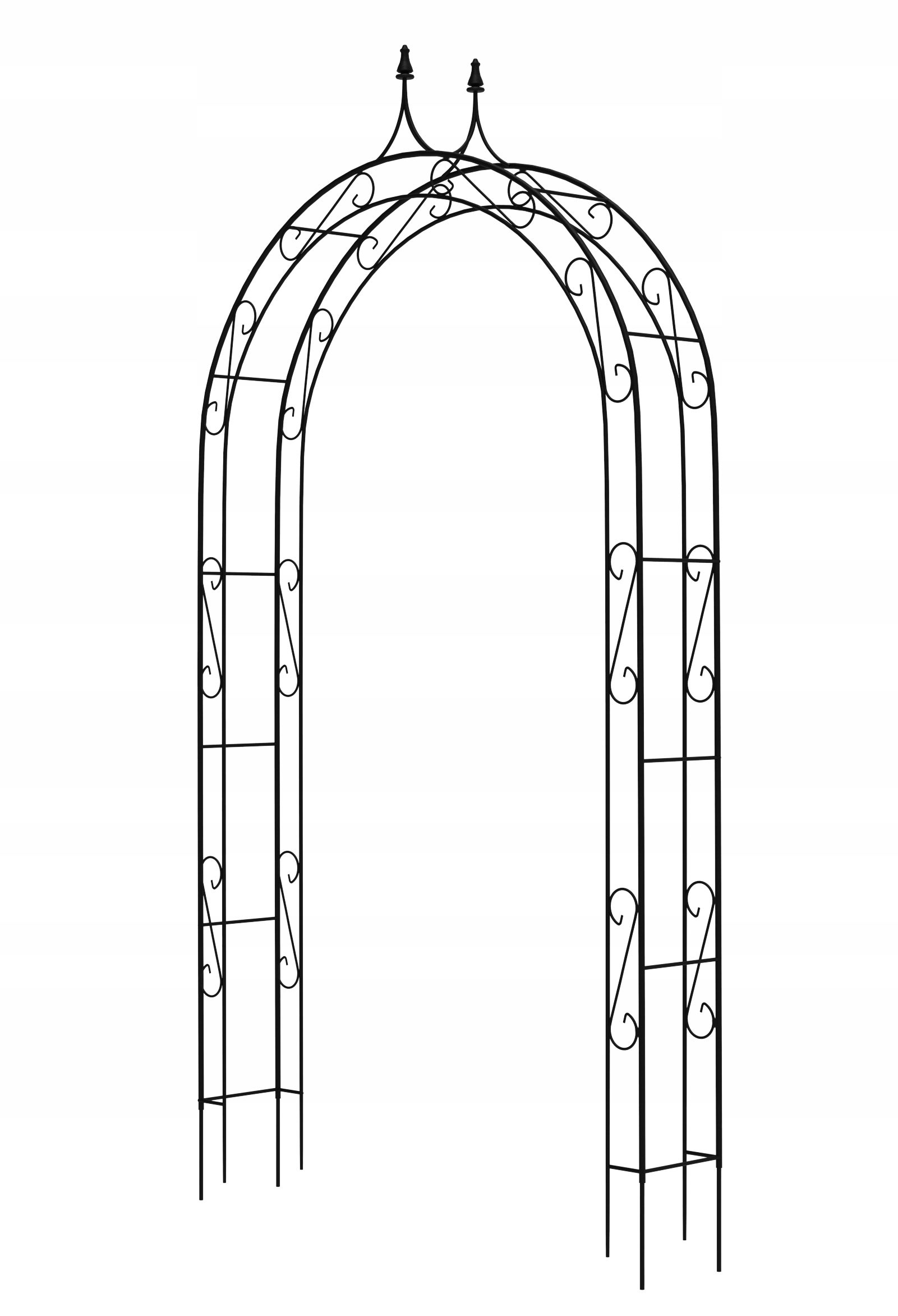 PERGOLA OGRODOWA METALOWA ŁUK NA KWIATY RÓŻE DO RÓŻ PNĄCZ 281 cm PODPORA