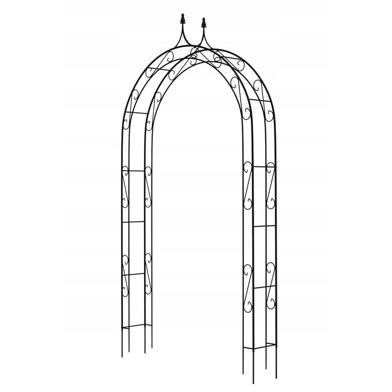 PERGOLA OGRODOWA METALOWA ŁUK NA KWIATY RÓŻE DO RÓŻ PNĄCZ 281 cm PODPORA