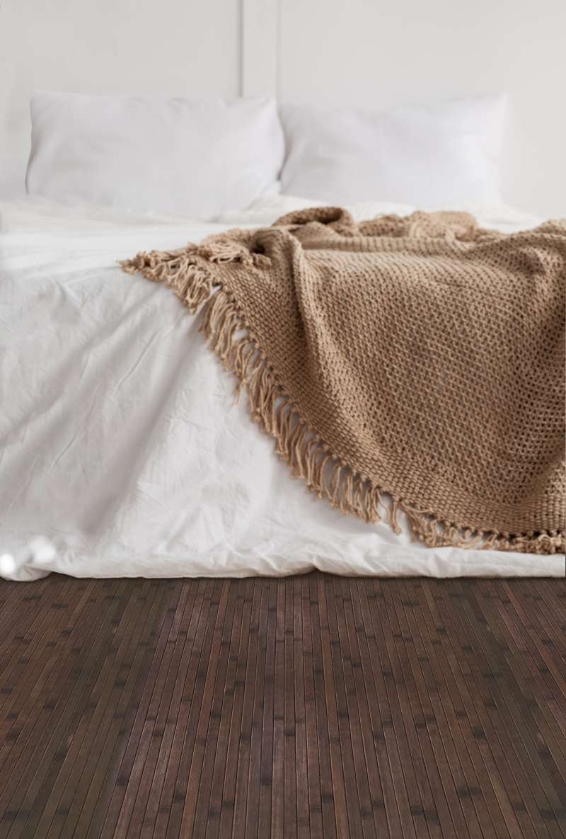 Tappeto In Bambù Naturale, Antiscivolo Marronescuro 60x 90 cm - 2