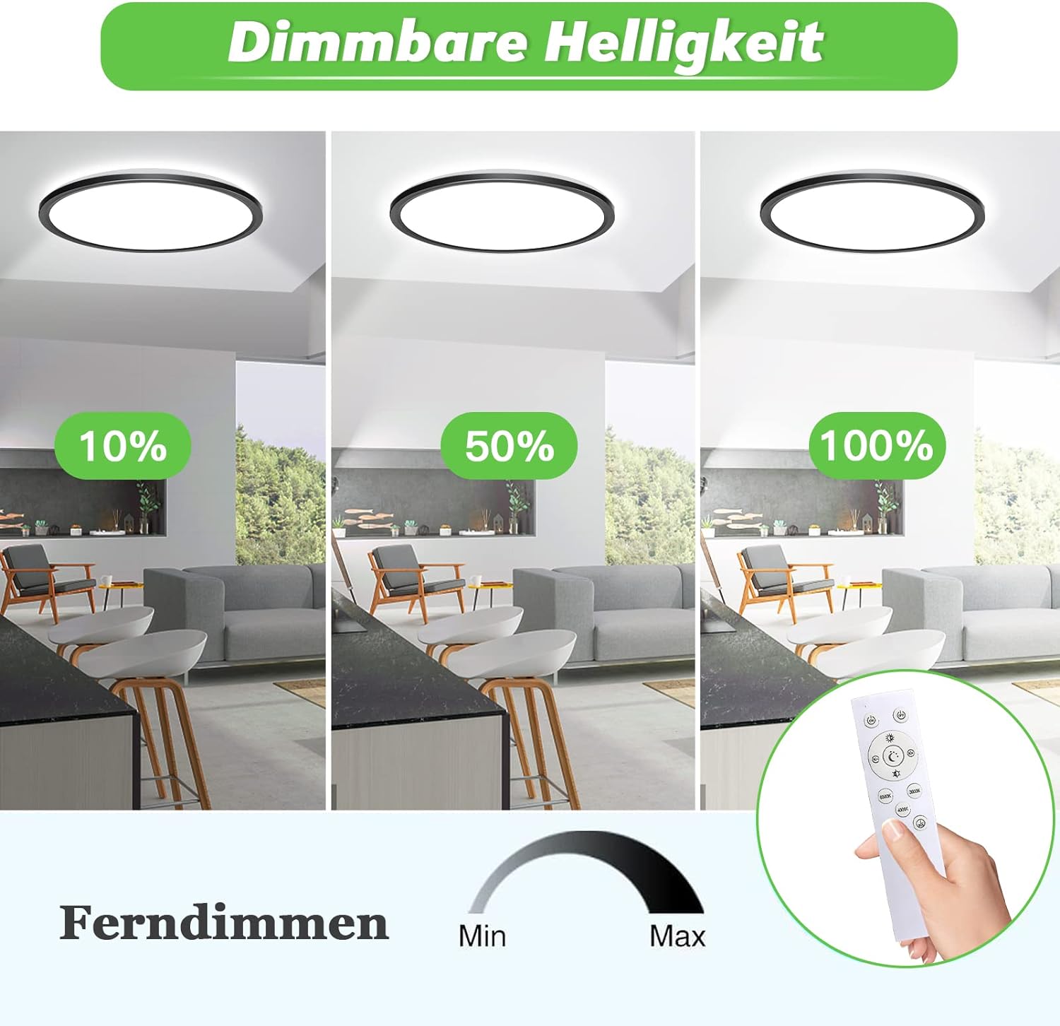 Plafoniera LED con sensore di movimento, plafoniera wireless