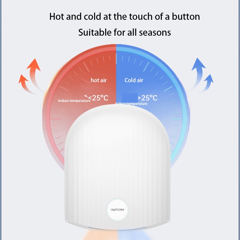 Sèche-mains automatique : efficace, confortable et intelligent, installation sans perçage (avec bac de récupération) - 2