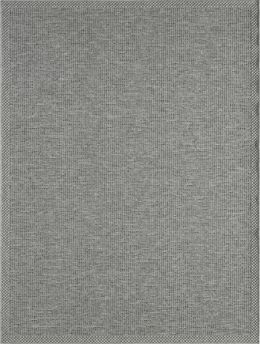 Tapis Calgary tissé plat extérieur design uni, Gris, 160 x 220 cm - 3