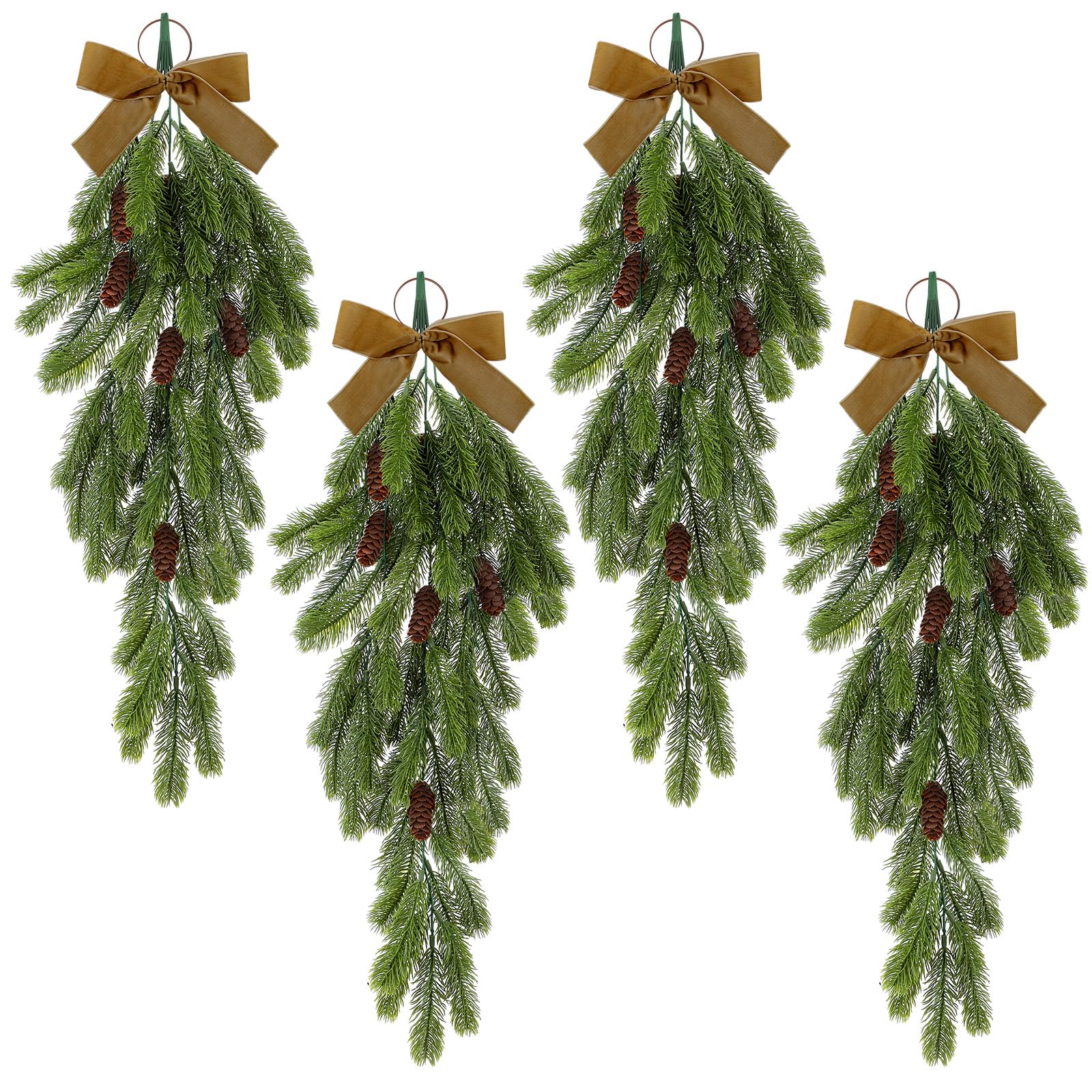 Guirlande Cèdre Noël, 180cm Couronne Artificielle Pin Nor Folk Vert