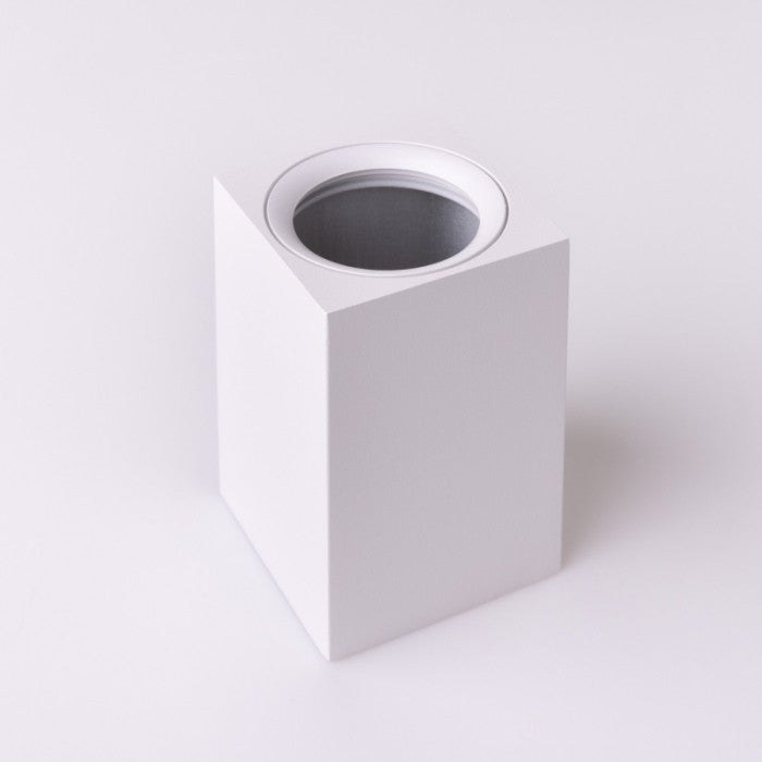 Reflektor sufitowy spot natynkowy Spot kwadratowy biały 1xGU10x35W wym: 10 x 6 x 6 cm aluminium Ecolight