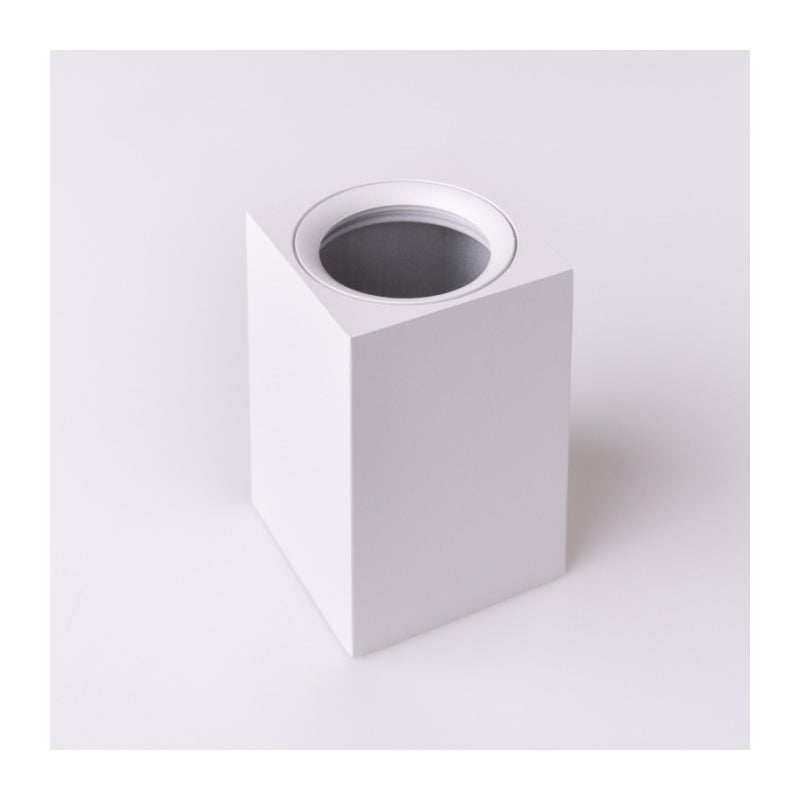 Reflektor sufitowy spot natynkowy Spot kwadratowy biały 1xGU10x35W wym: 10 x 6 x 6 cm aluminium Ecolight