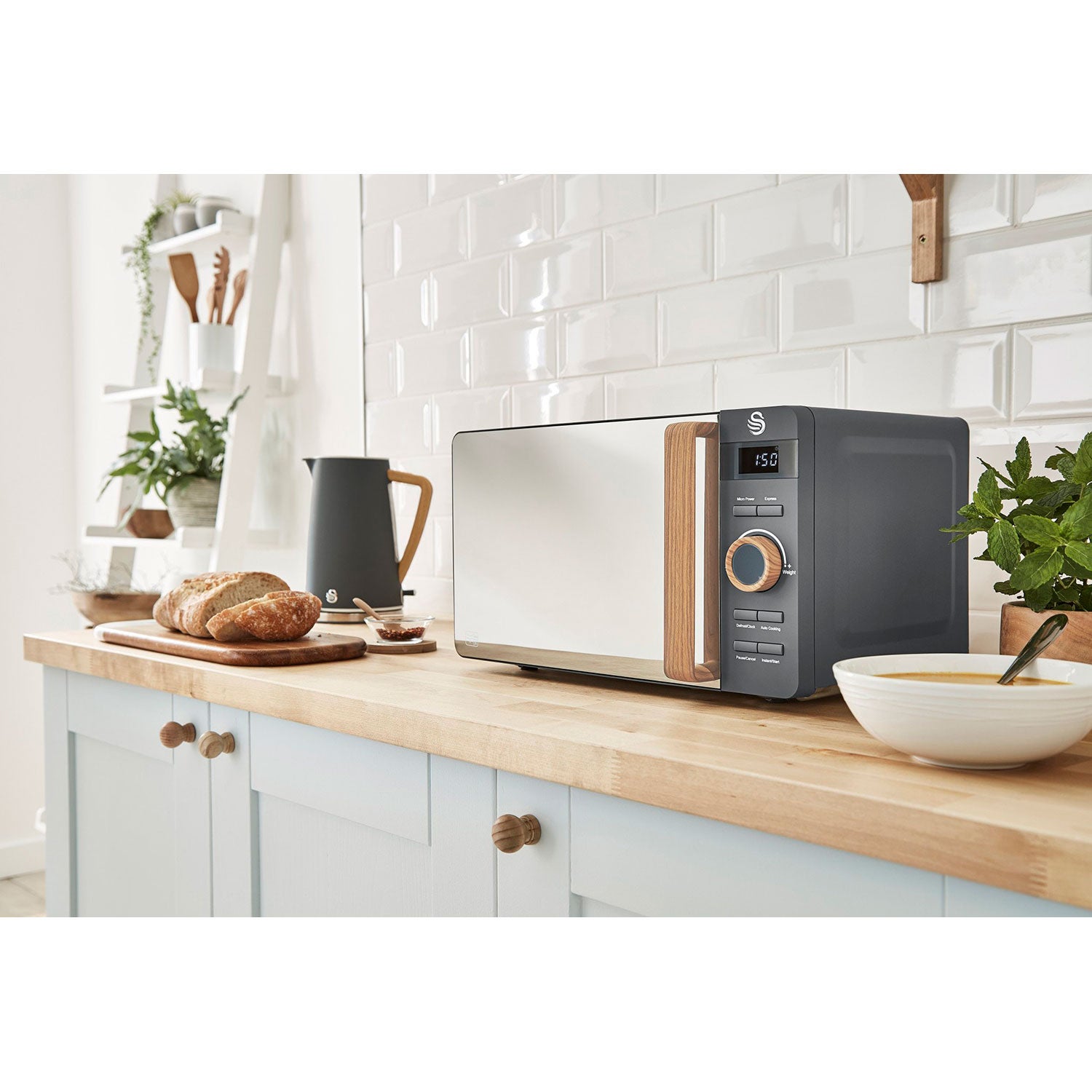 Micro-ondes Digital 20L Design Moderne Nordic SWAN Gris 800 SM22036 - 2