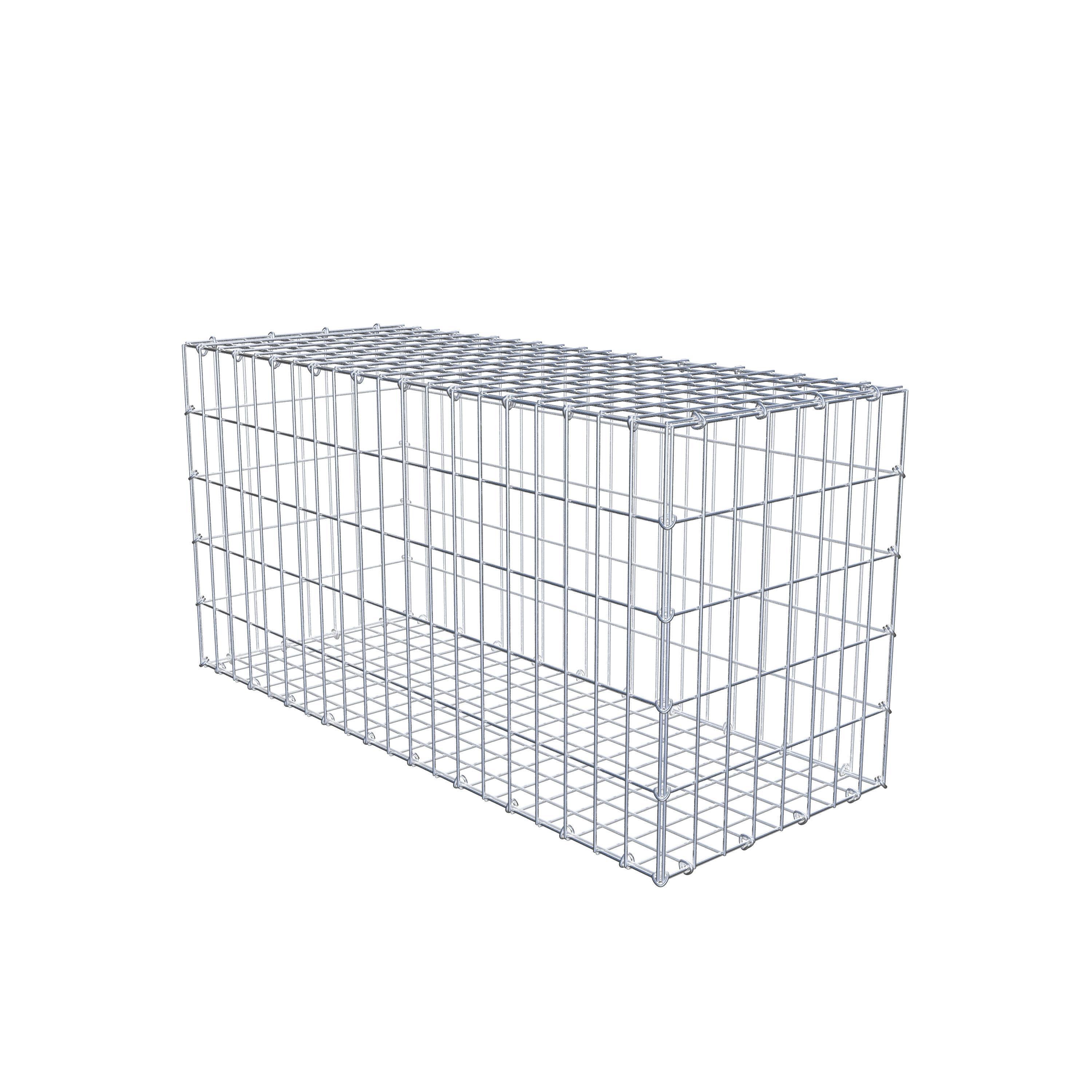 Gavión de acero galvanizado 100x50x40cm (LxAxP), malla 5 x 10cm, Anillo en C, jaula metálica para muro o jardín - 7