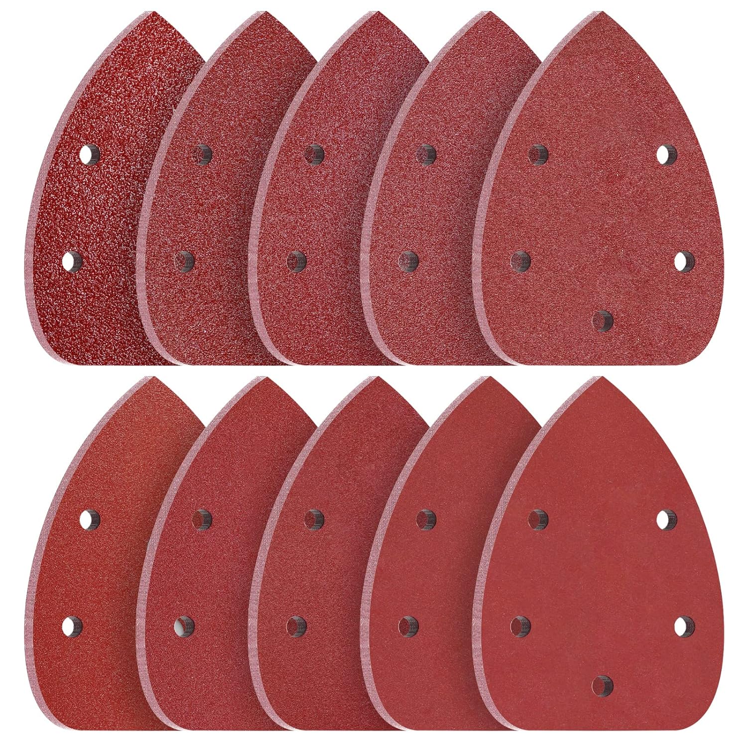 Enet Disques Abrasifs Rectangulaires 8 Trous Grain 40 60 80