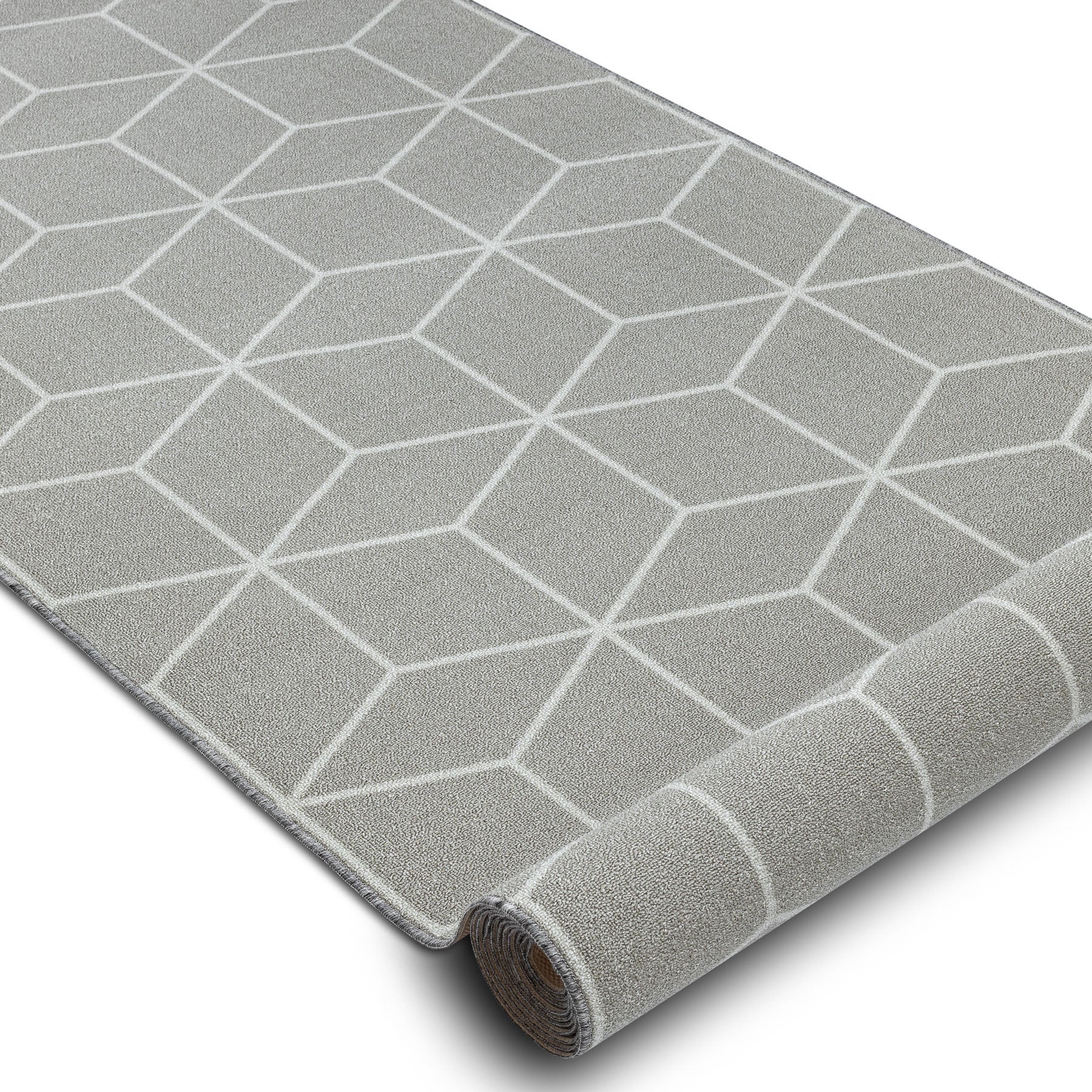 CHODNIK podgumowany CUBE kostka, guma szary 120 cm 120x440 cm - 2