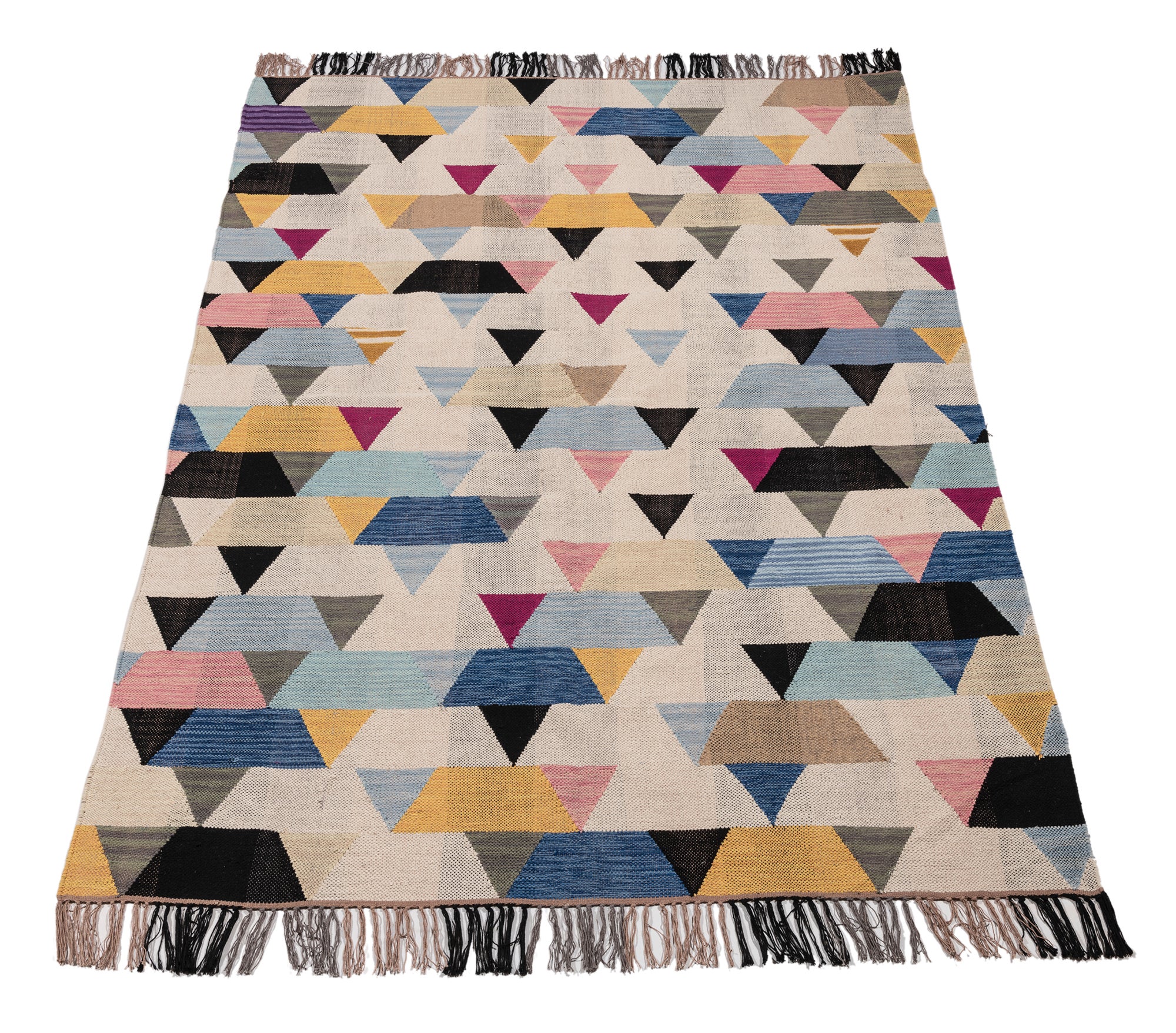 Nowy projekt Oryginalny autentyczny ręcznie robiony kilim Indie 230x160 cm