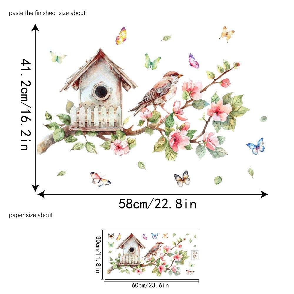 Acquerello Uccelli Adesivi Murali Animali Vinile Art Wall Sticker 40