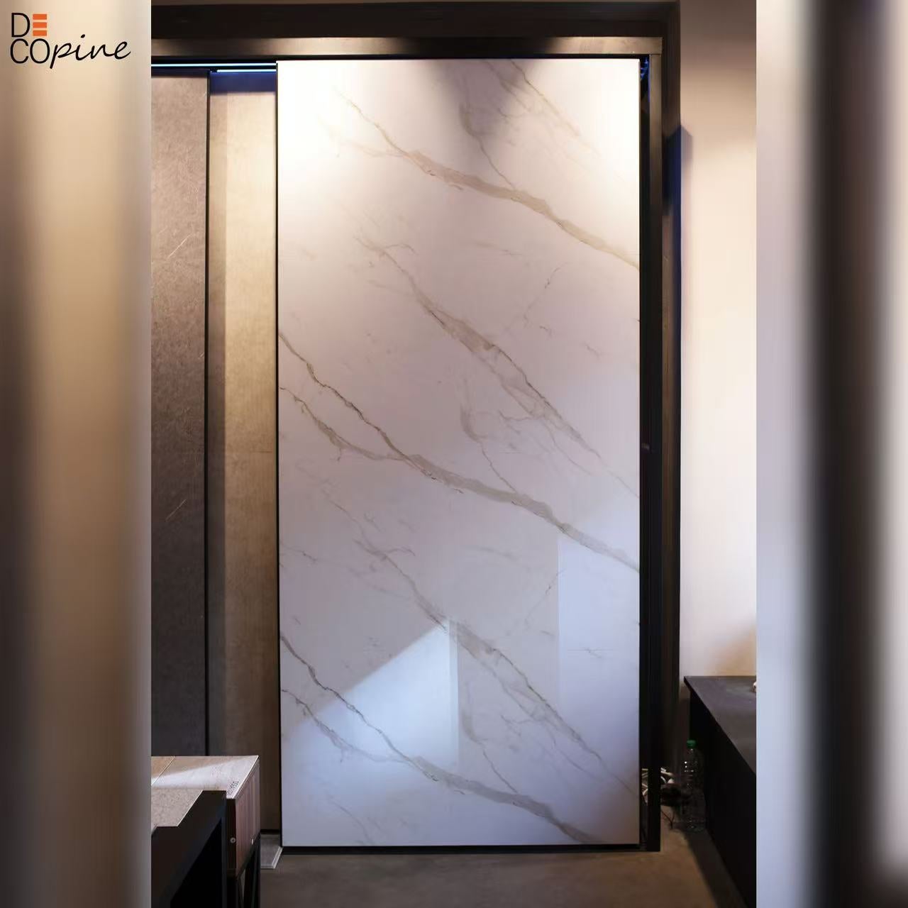 Panneau mural PVC 260 x 120 cm – 4 parties à assembler – effet marbre blanc mat – ép. 3 mm – 3,12 m² – Panneau mural douche – Decopine - 6