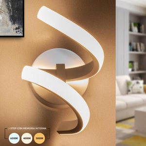 Lampada da Parete Interno, Moderno Applique da Parete a spirale 18W
