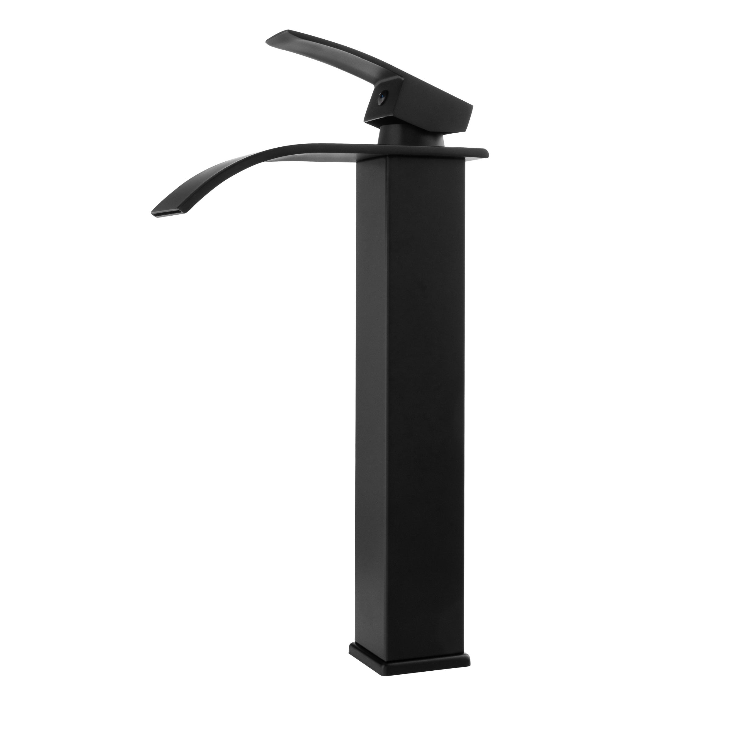 SILLA Grifo de Lavabo Moderno de Latón, tipo Cascada, Negro - 4